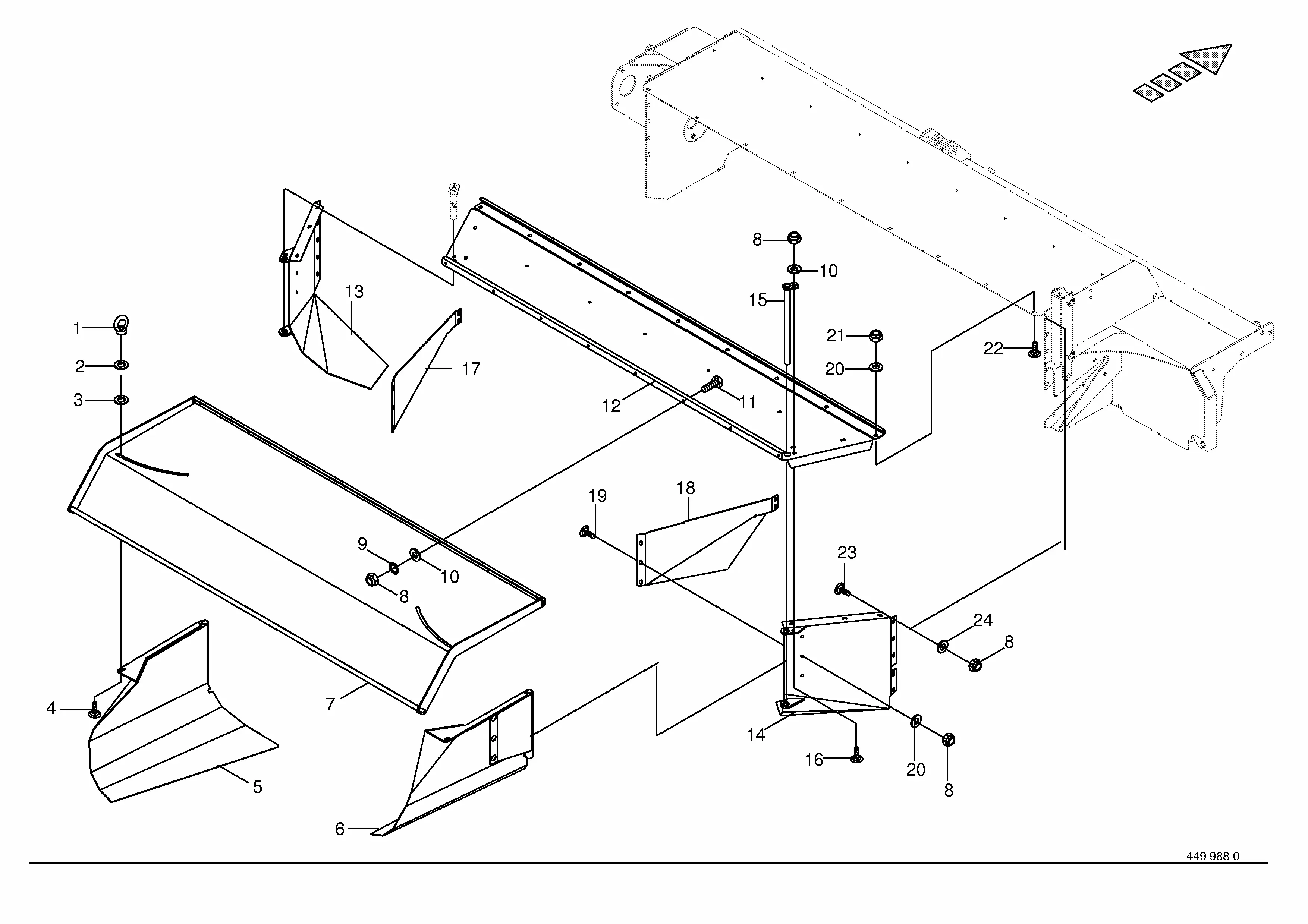 Krone EasyCut 4013 CV S/N 528400 - 544999 Parts Diagrams