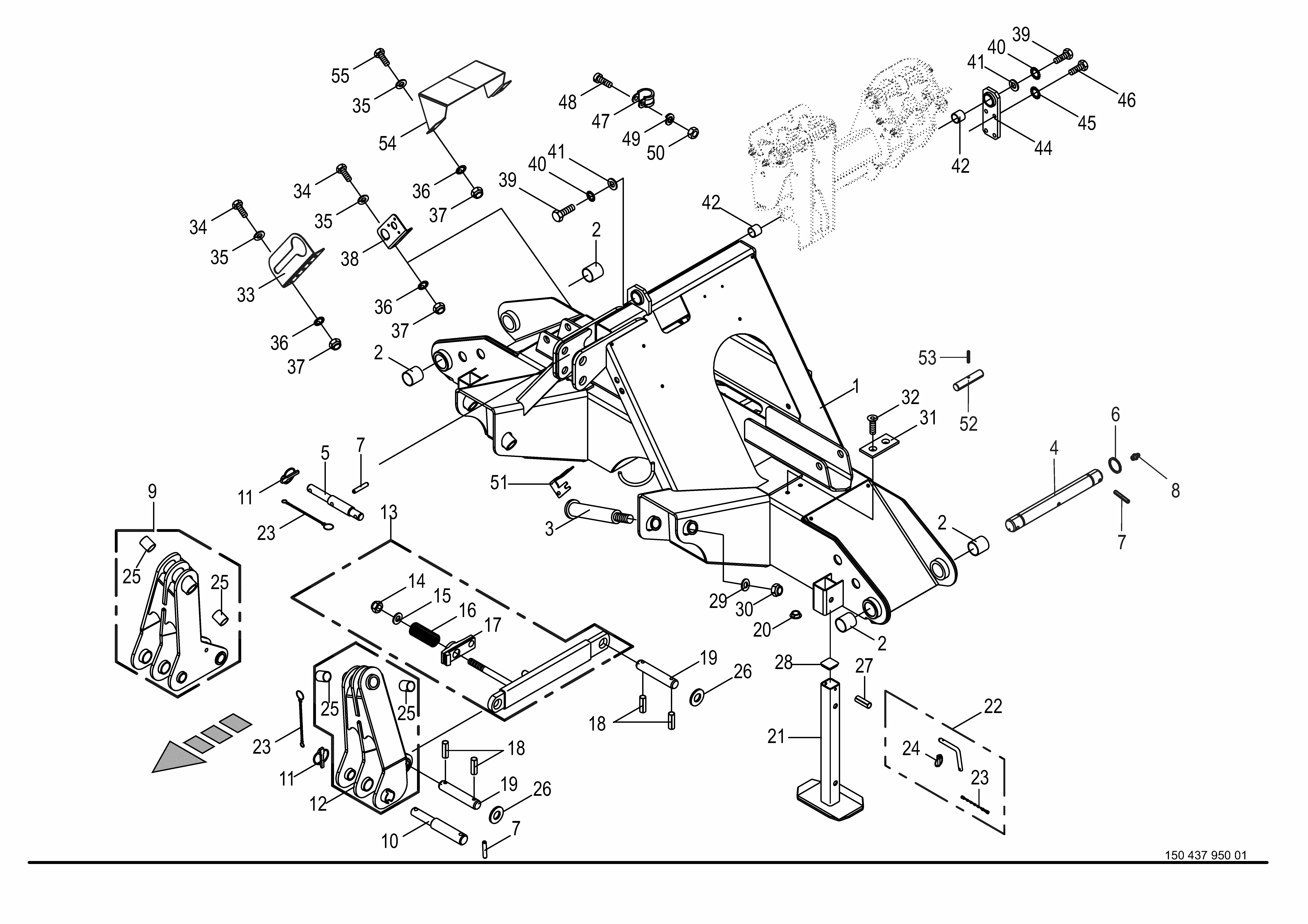 Krone EasyCut B 870 CV / CR Collect S/N 896001 - 930000 Parts Diagrams