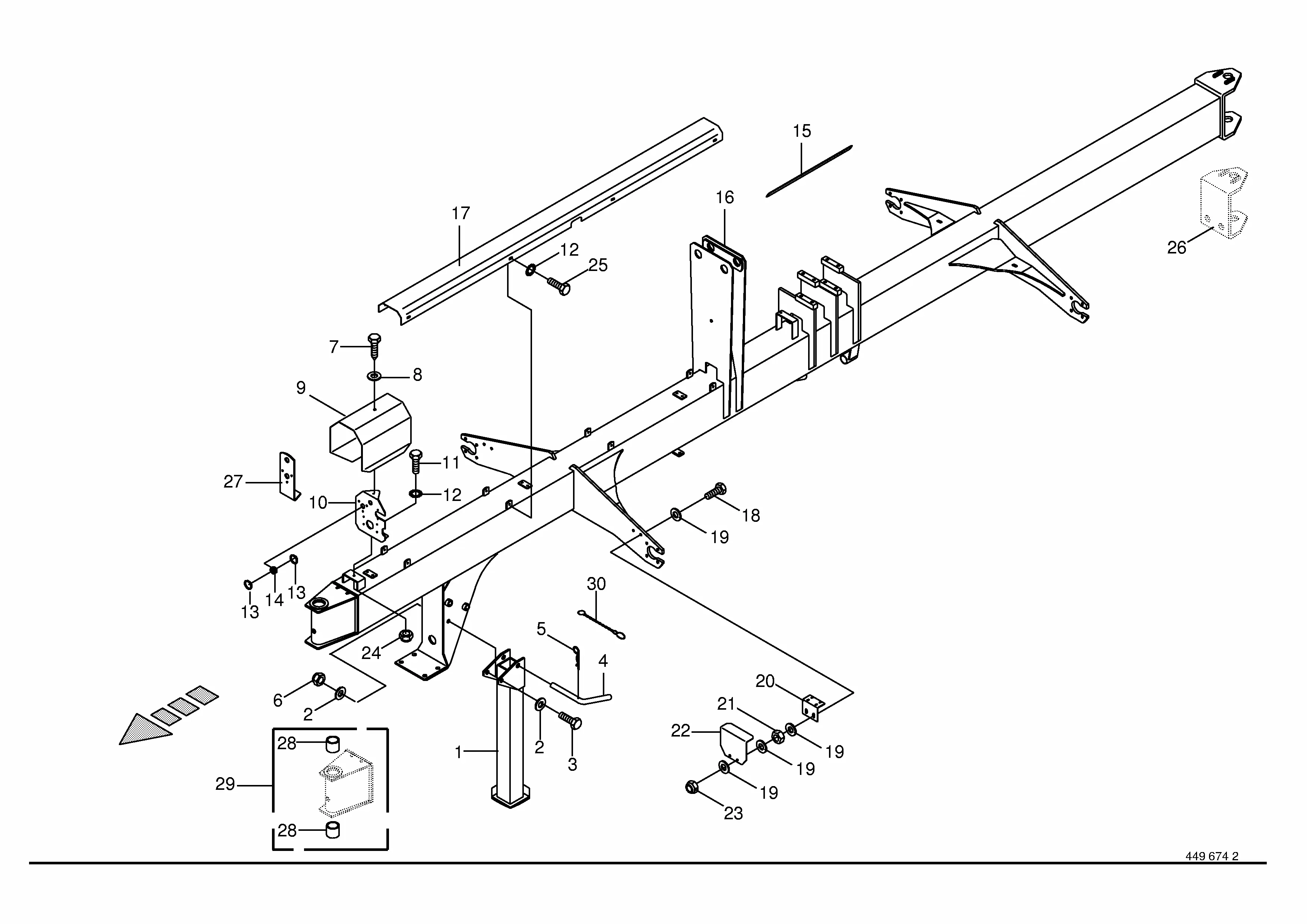 Krone Swadro 881 S/N 503000 - 544800 Parts Diagrams