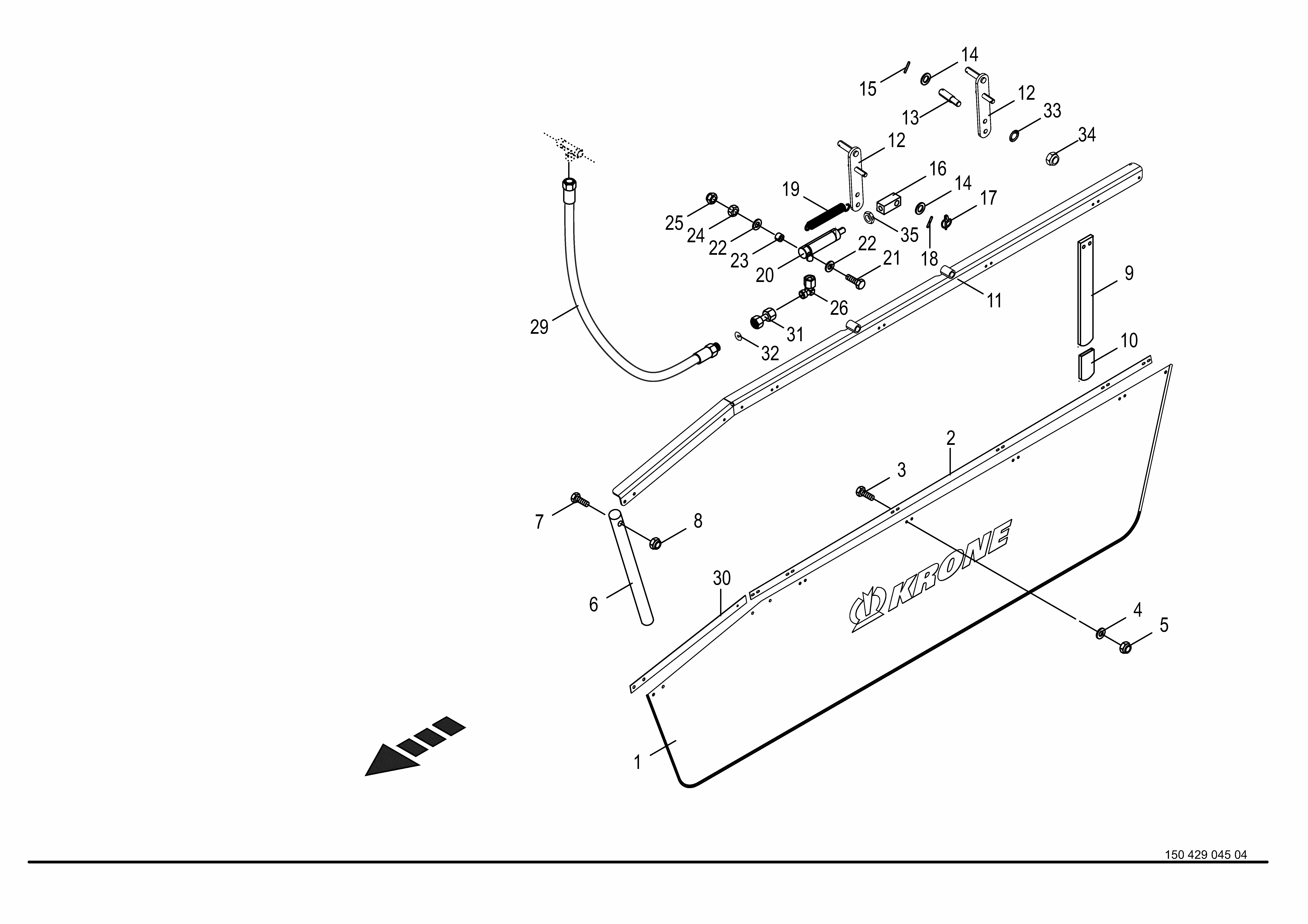 Krone Swadro TC 930 / TC 1000 S/N 902340 - 951000 Parts Diagrams