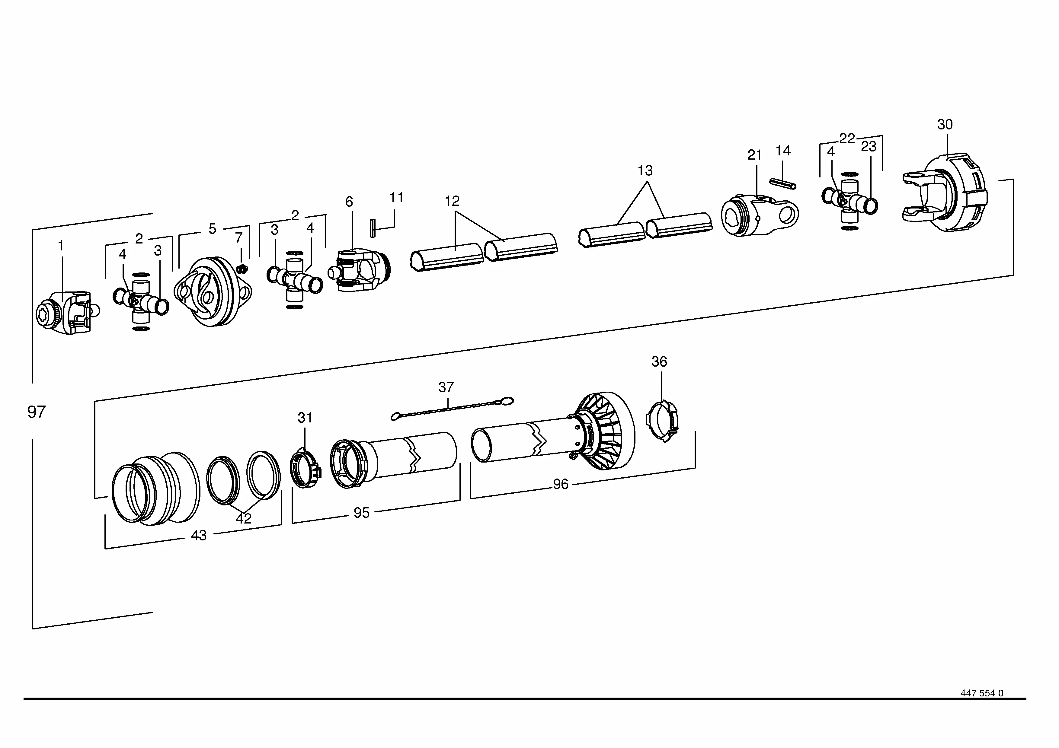 Krone KR 125 / 155 S/N 374000 - 384499 Parts Diagrams