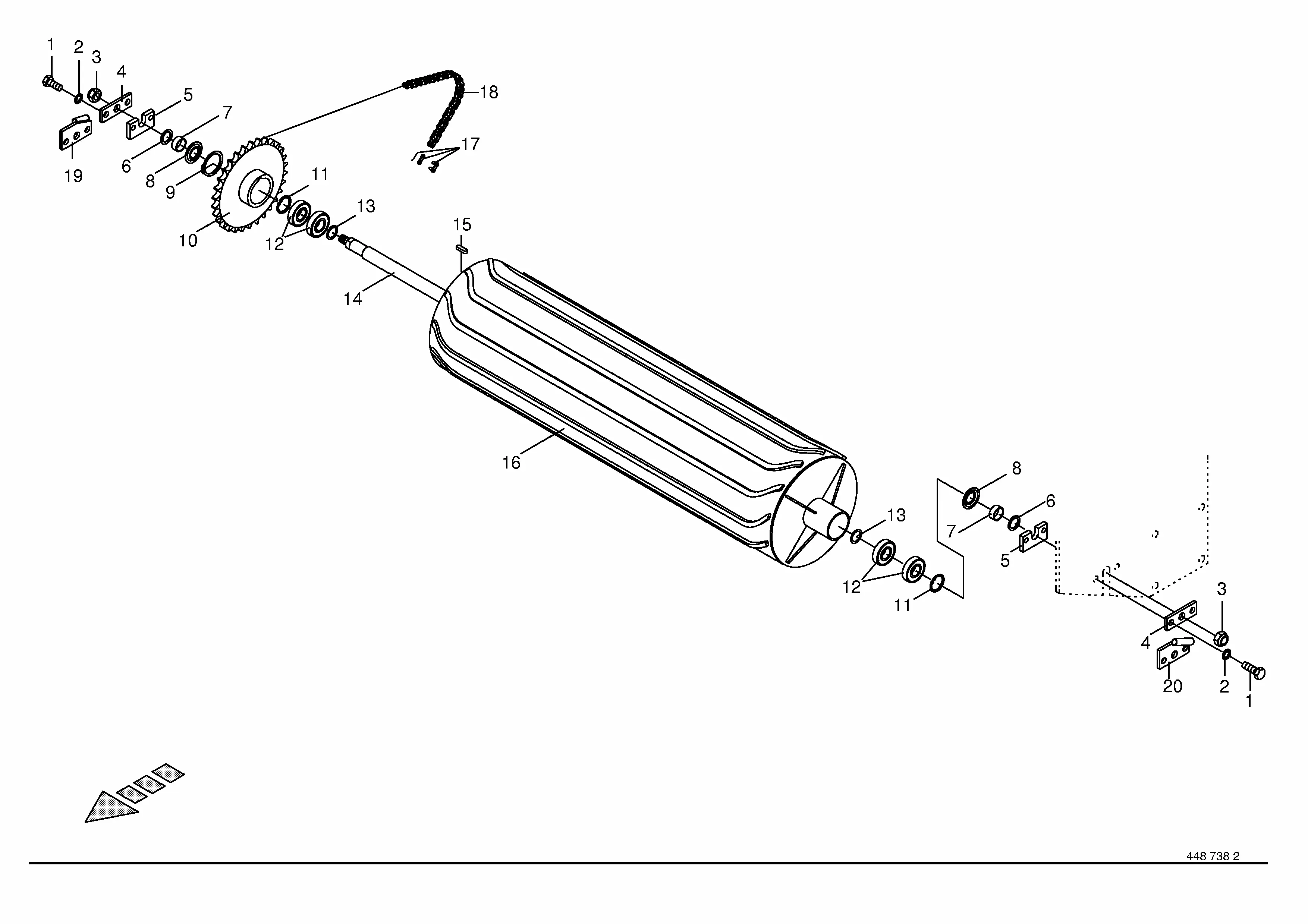 Krone Round-Pack 1250/1550 S/N 706401 - 906000 Parts Diagrams