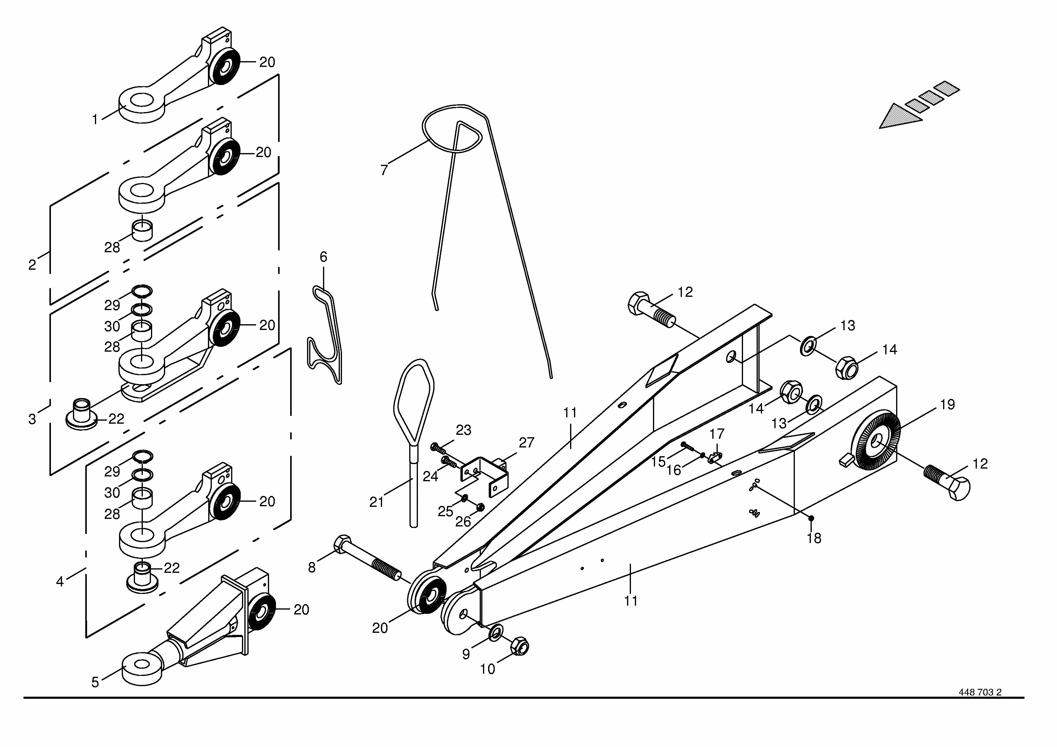 Krone Combi-Pack 1250MC S/N 430000 - 456549 Parts Diagrams