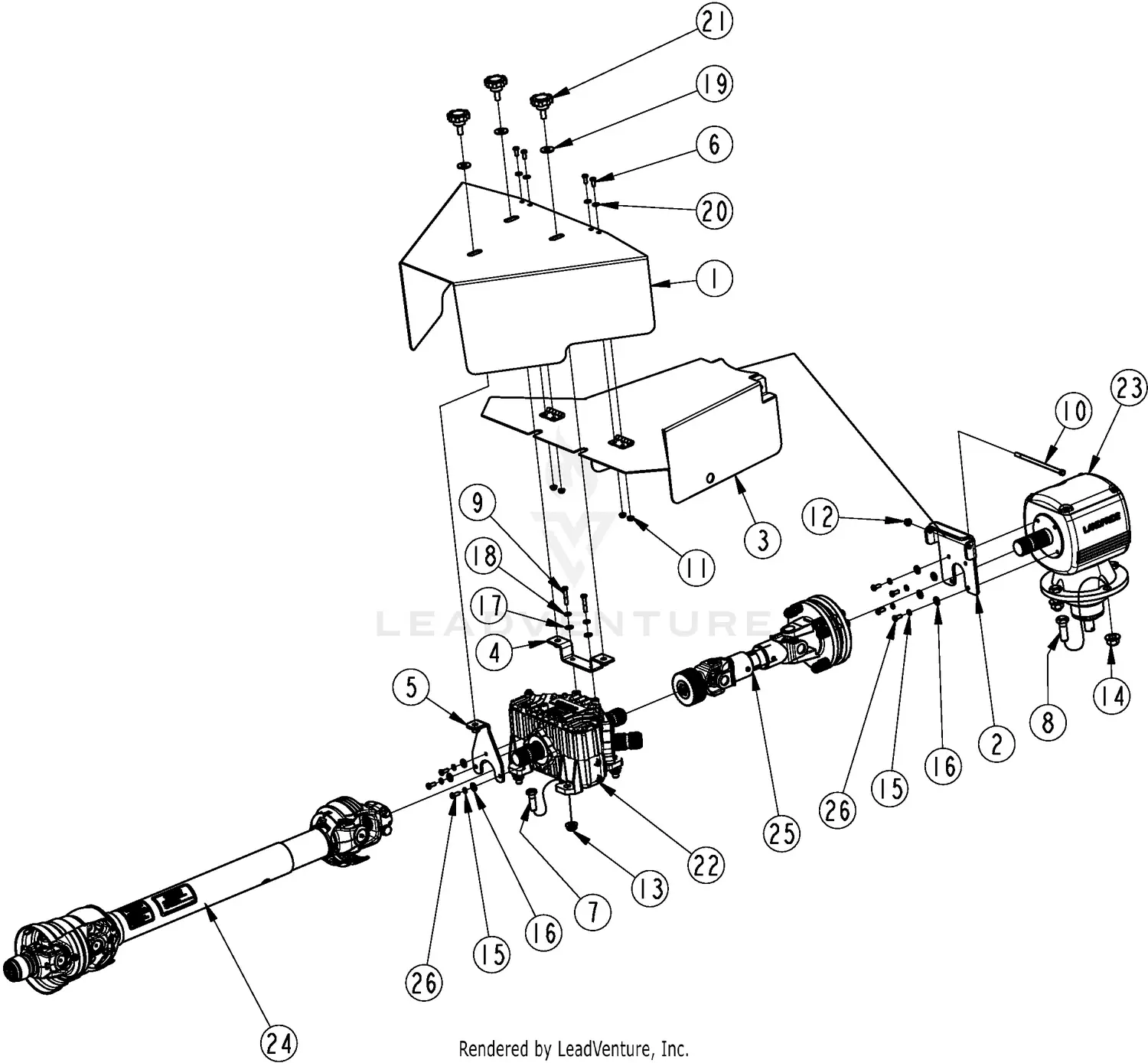 Land Pride RC3615 SERIES 2 S/N 945023+ Parts Diagrams