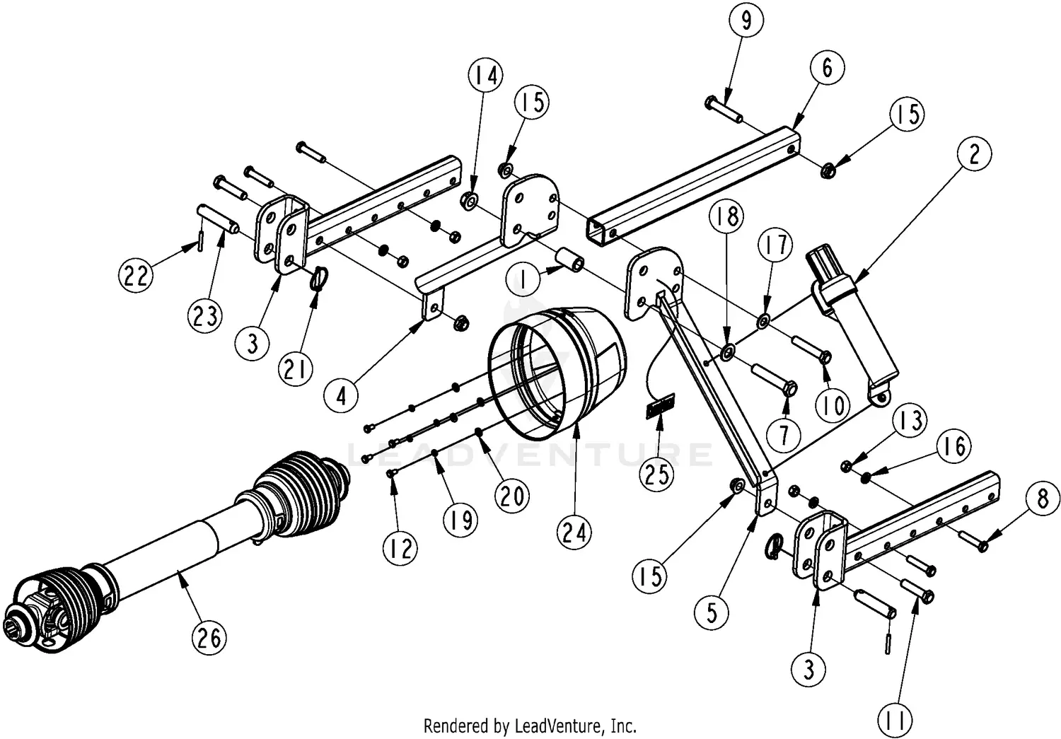 Land Pride SB1574 S/N 881641+ Parts Diagrams