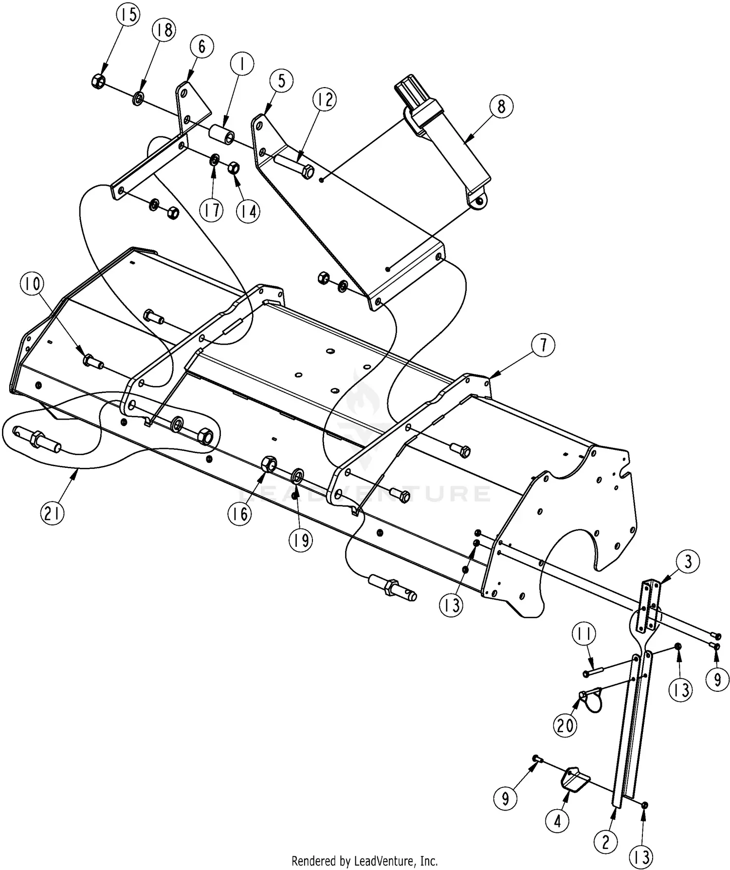 Land Pride RGA1274 Parts Diagrams