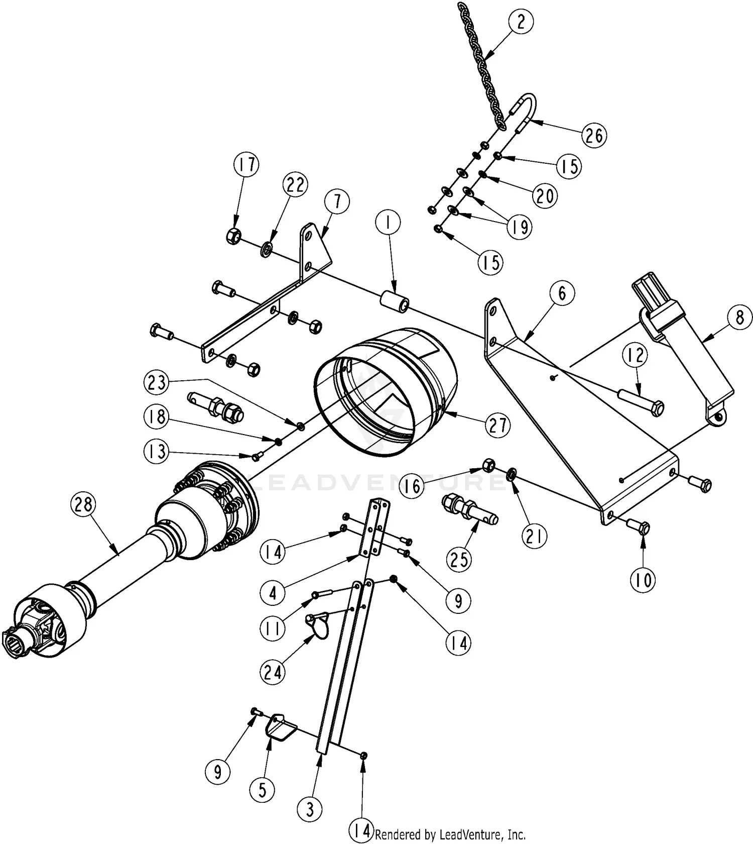 ぬページ Land Pride RGA1274 Parts Diagrams