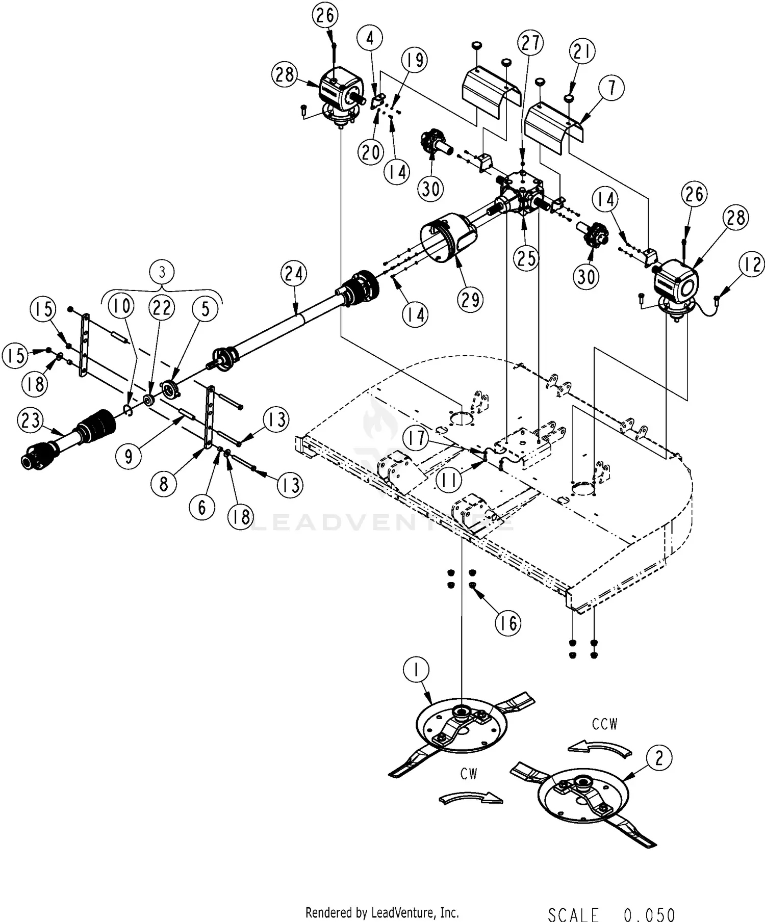Land Pride RCF3096 Parts Diagrams