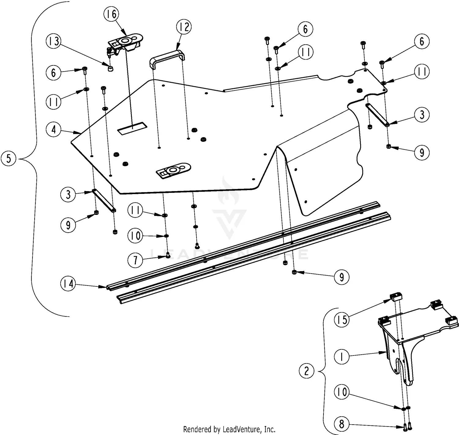 Land Pride RC5715 Parts Diagrams