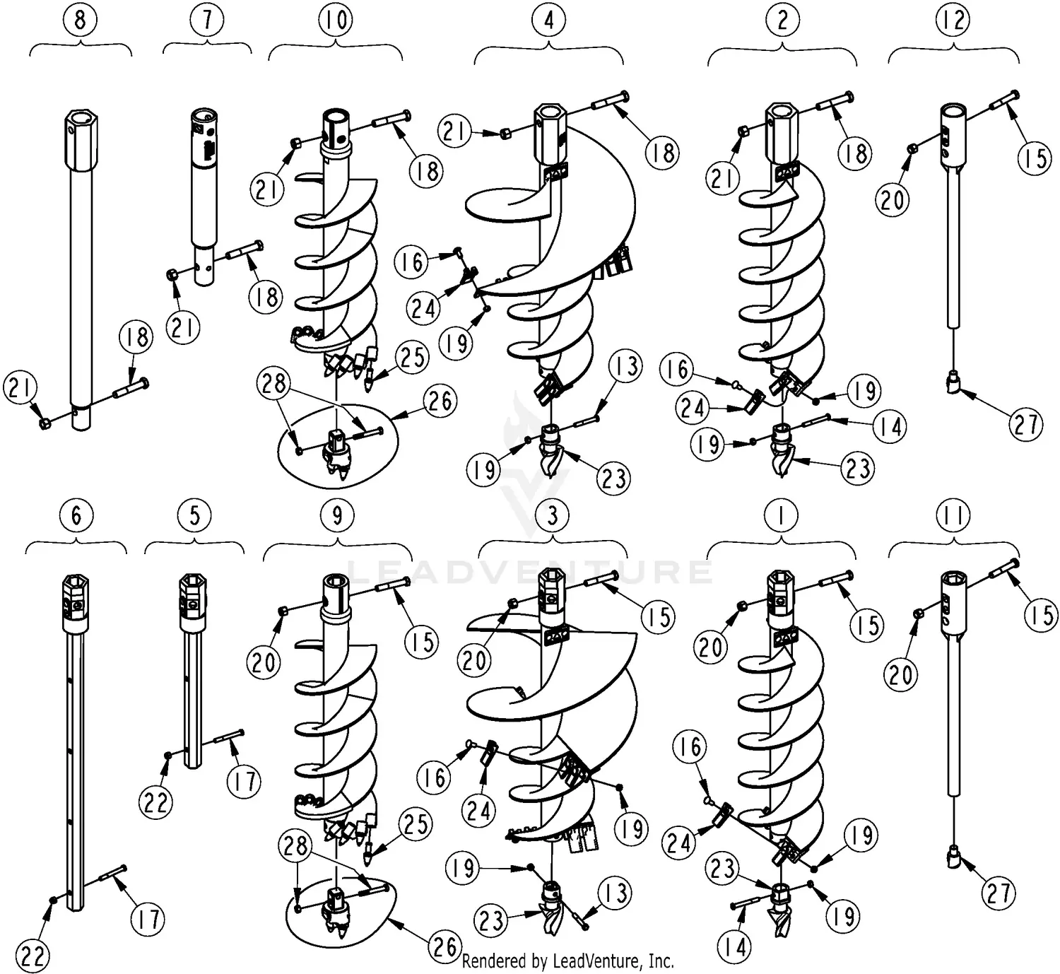 Land Pride AP-SA35 Parts Diagrams