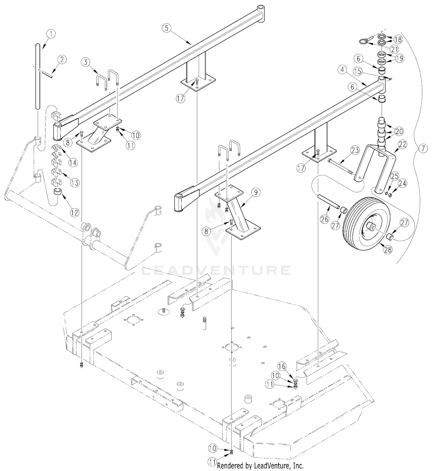 Land Pride AFM4014 & AFM40168 Parts Diagrams