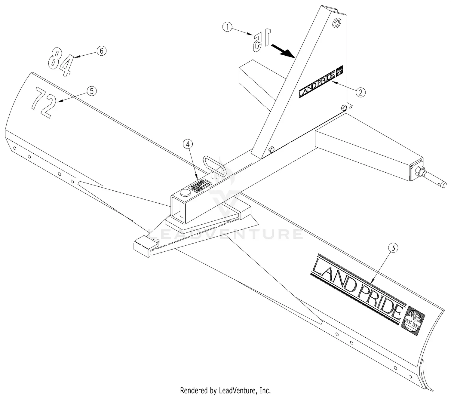 み ページ Land Pride RB1572 Parts Diagrams
