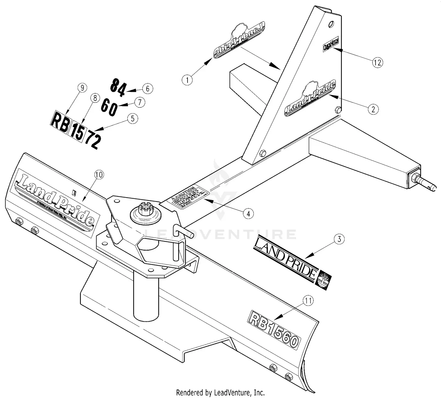 rururaiページ Land Pride RC1572 Parts Diagrams