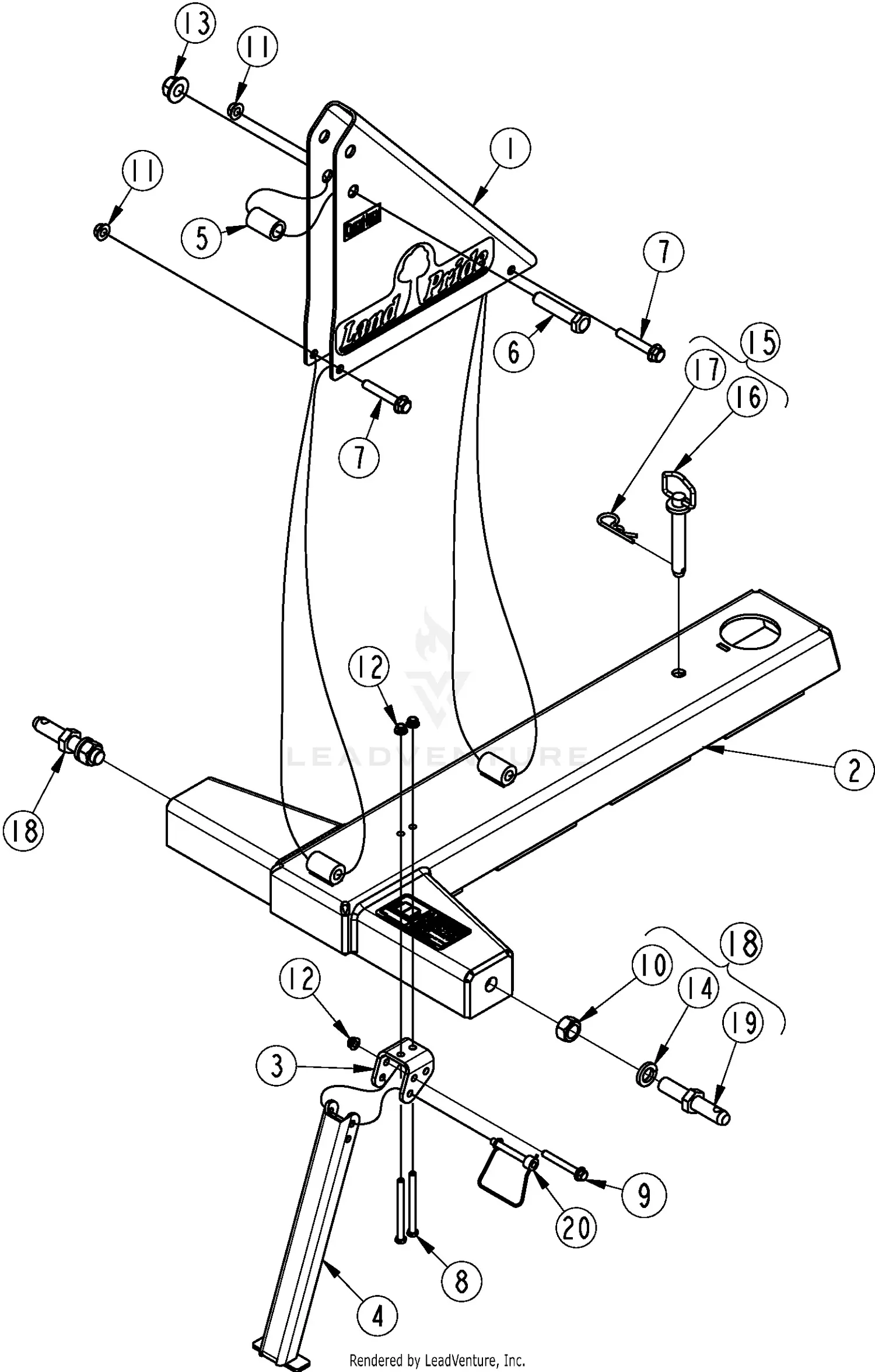 Land Pride RB1672 Parts Diagrams