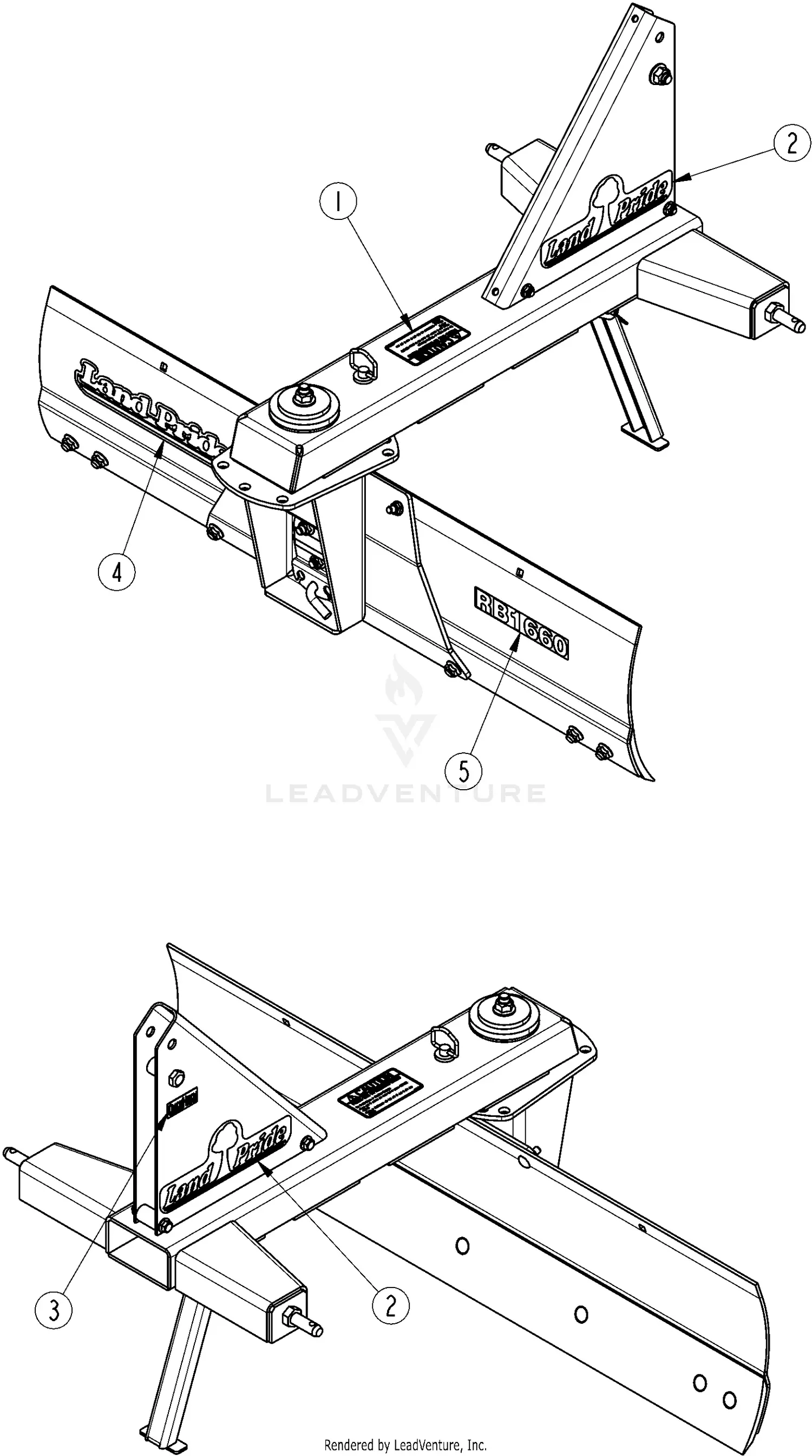 Land Pride RB1672 Parts Diagrams