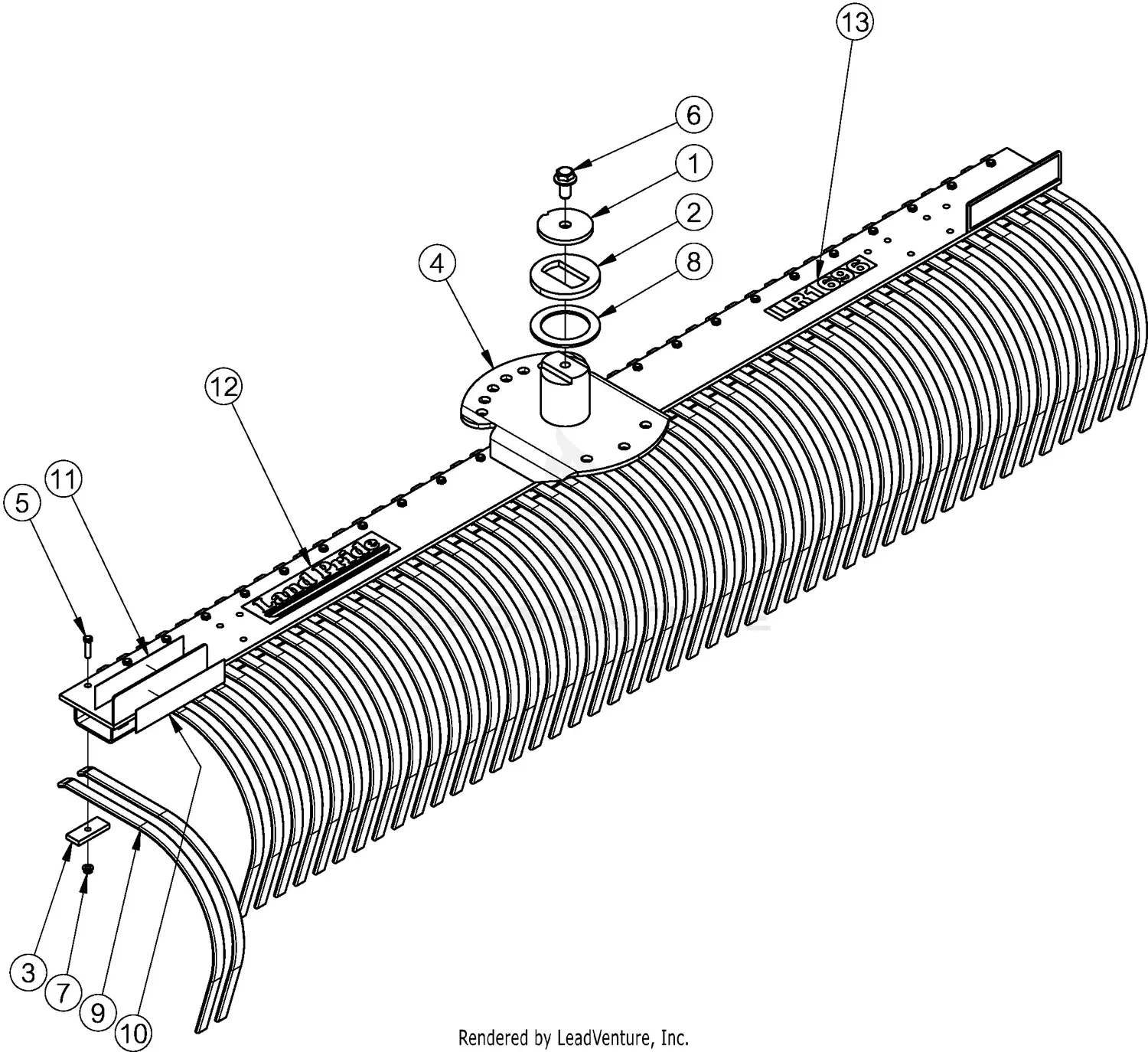 Land Pride RB1672 Parts Diagrams