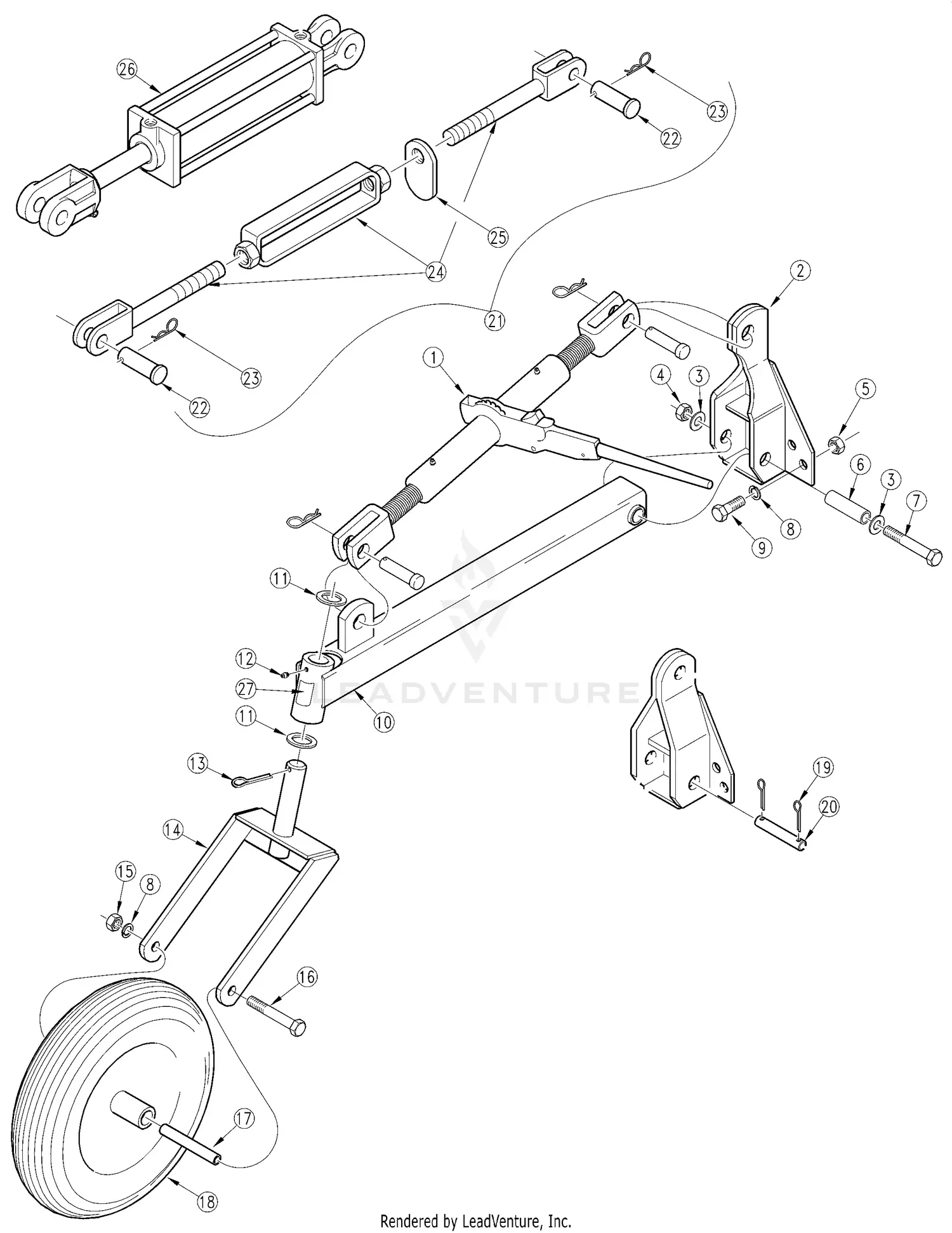 りょうち Land Pride RB2596 Parts Diagrams