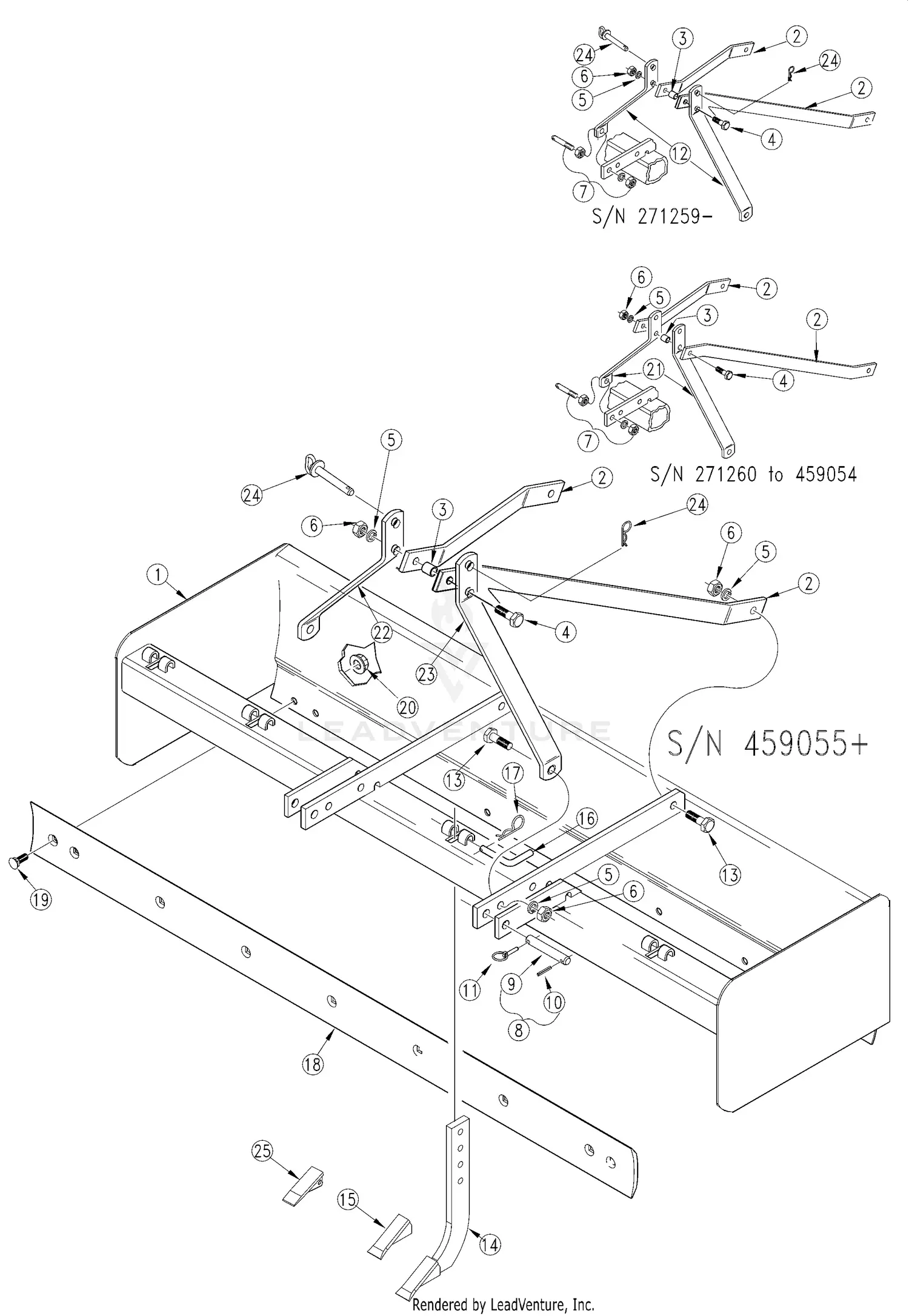 ツーページ Land Pride BB1572 Parts Diagrams