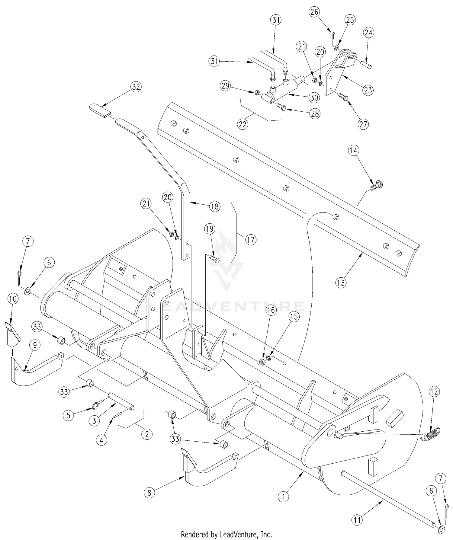Land Pride RO2578 Parts Diagrams