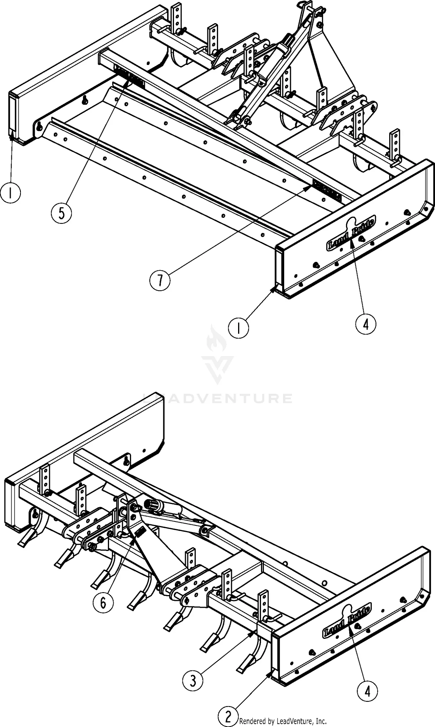 Land Pride GS2596 Parts Diagrams