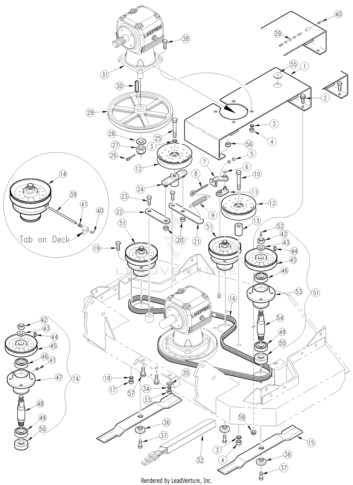 Land Pride FDR1548 Parts Diagrams