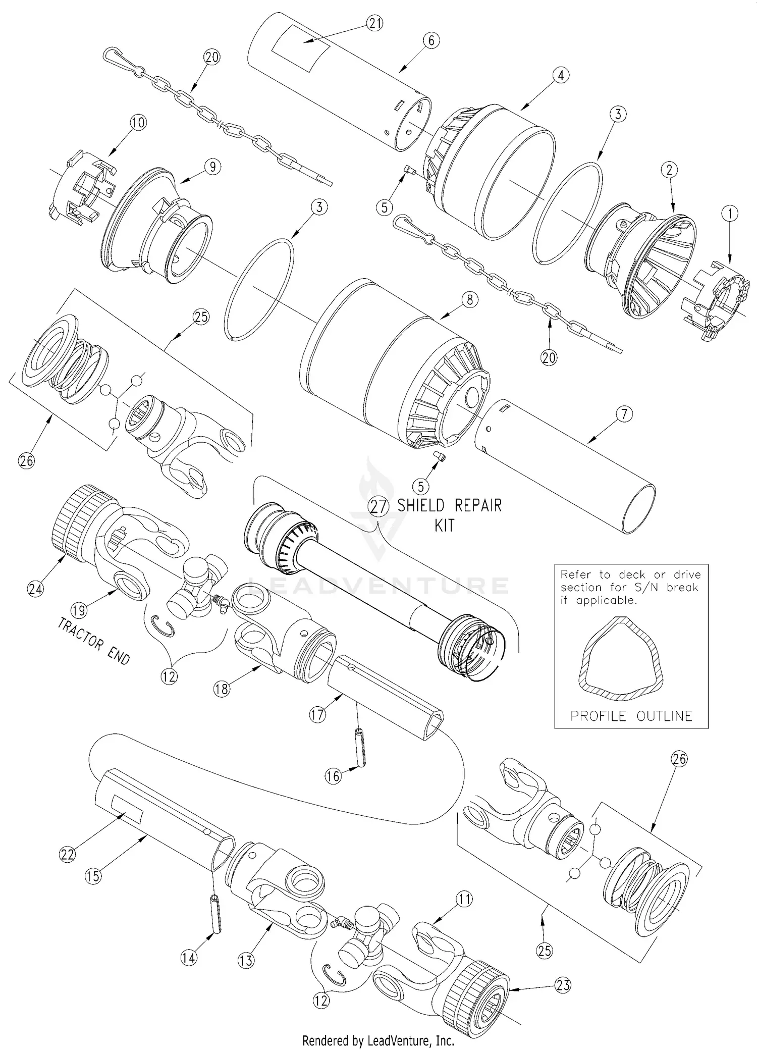 Land Pride FDR1572 Parts Diagrams