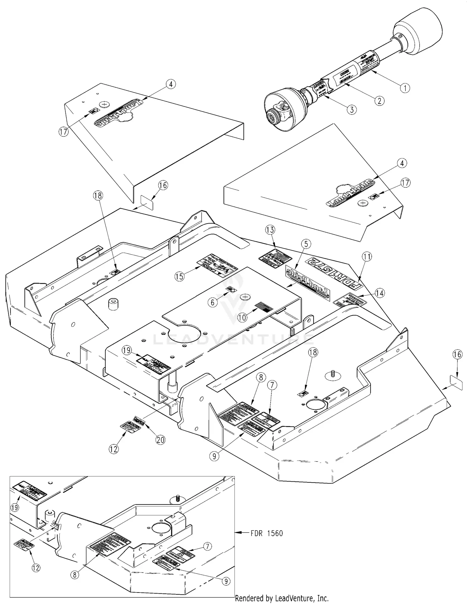 み ページ Land Pride RB1572 Parts Diagrams