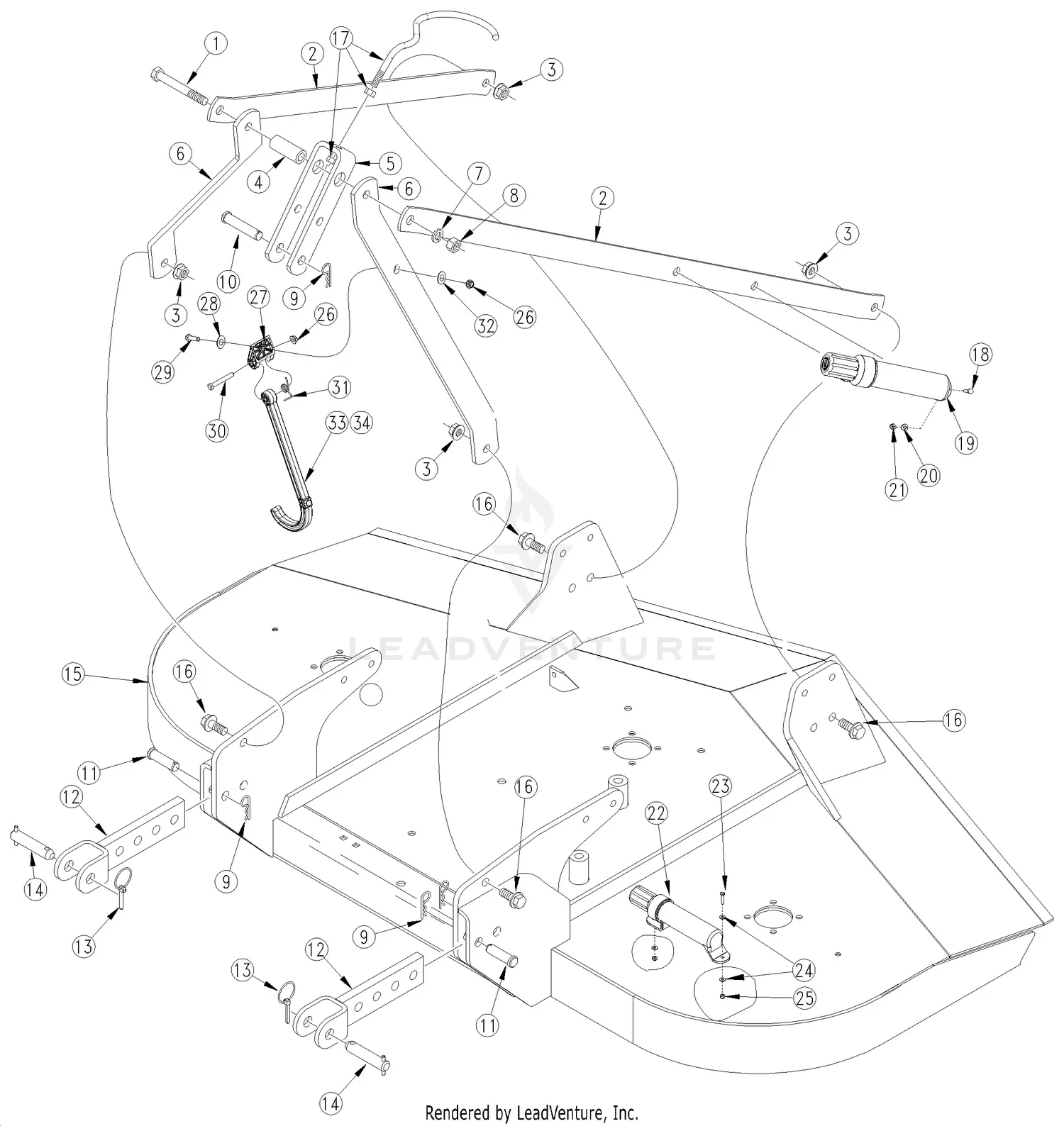 Land Pride FDR2572 Parts Diagrams