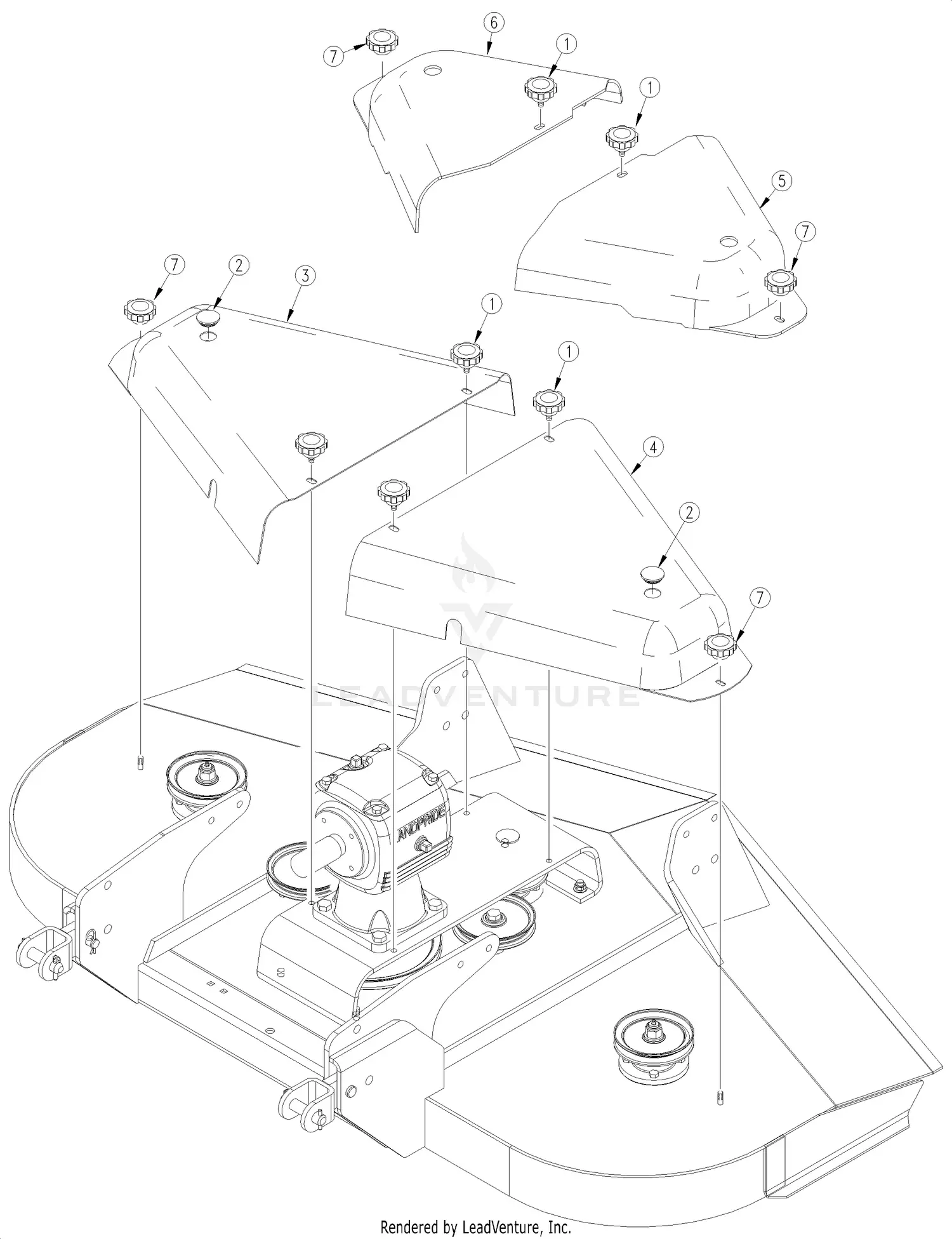 Land Pride FDR2584 Parts Diagrams