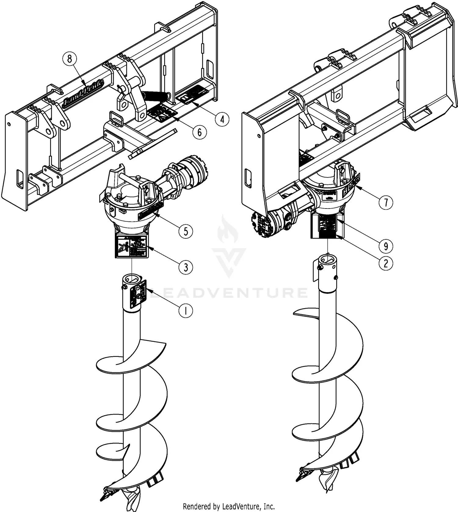 Land Pride HD25 Parts Diagrams