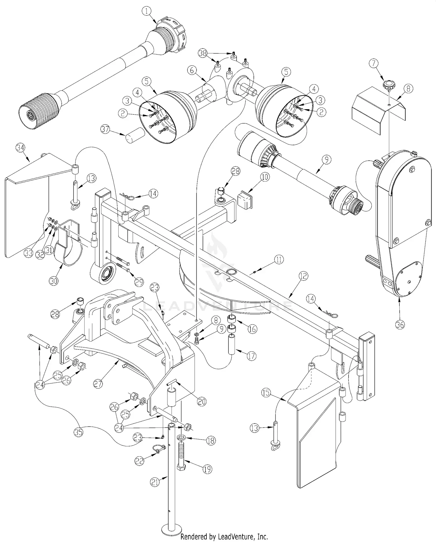 hamhamページ Land Pride PR1572 Parts Diagrams