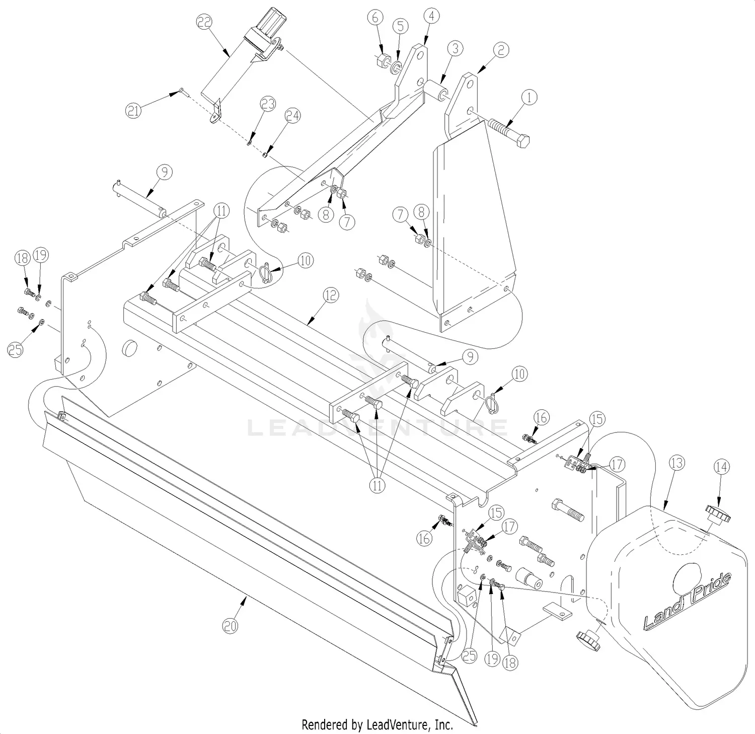 Land Pride PS1548 Parts Diagrams