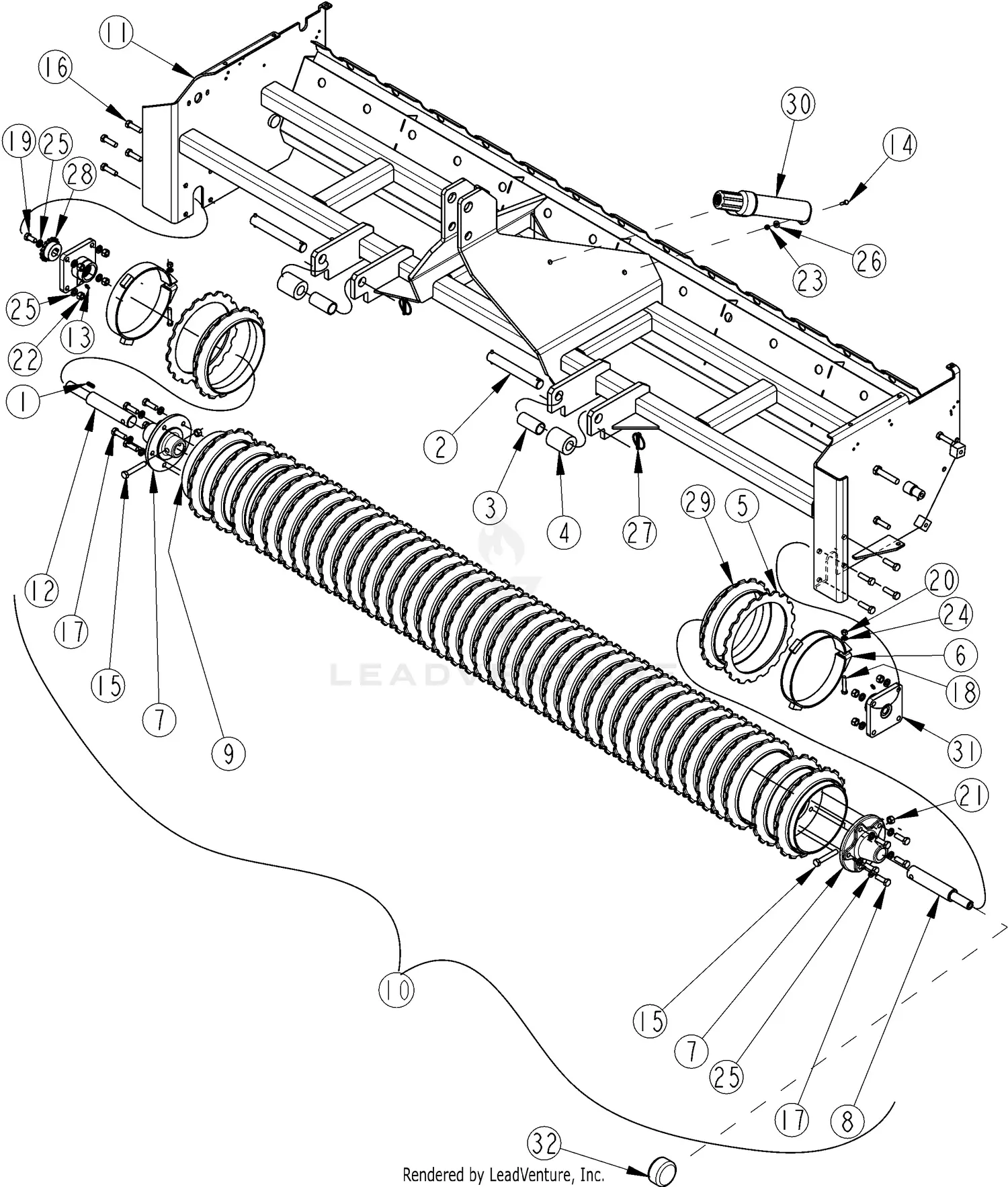 Land Pride PS2096 Parts Diagrams