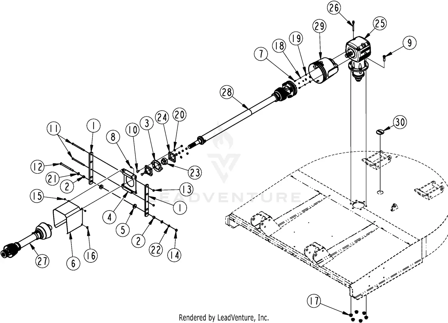 Land Pride RCF3684 Parts Diagrams