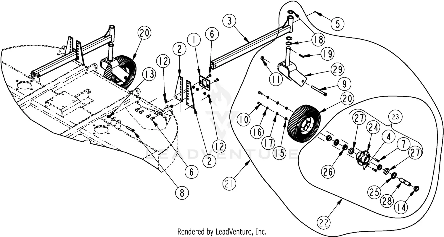 まページ Land Pride GS2596 Parts Diagrams