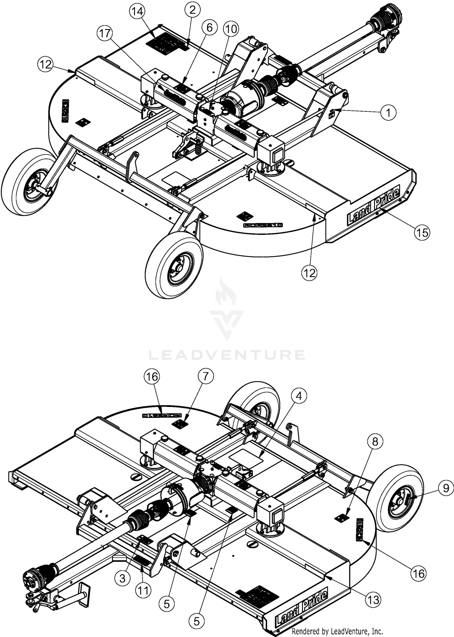 まページ Land Pride GS2596 Parts Diagrams