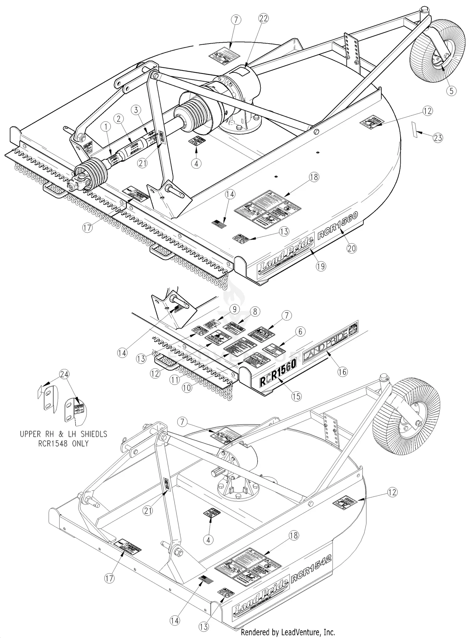 ronpiページ Land Pride RCR1560 Parts Diagrams