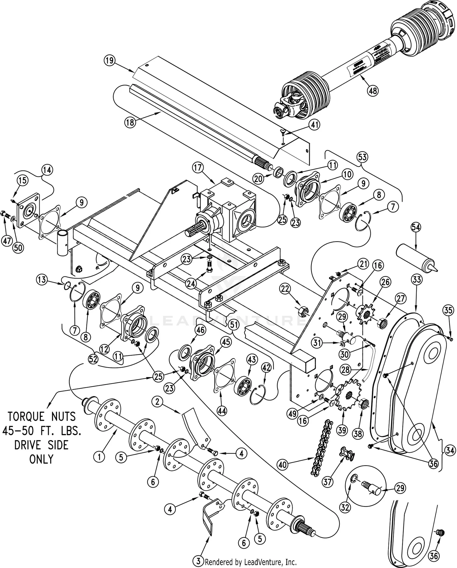 Land Pride RTA1574 Parts Diagrams