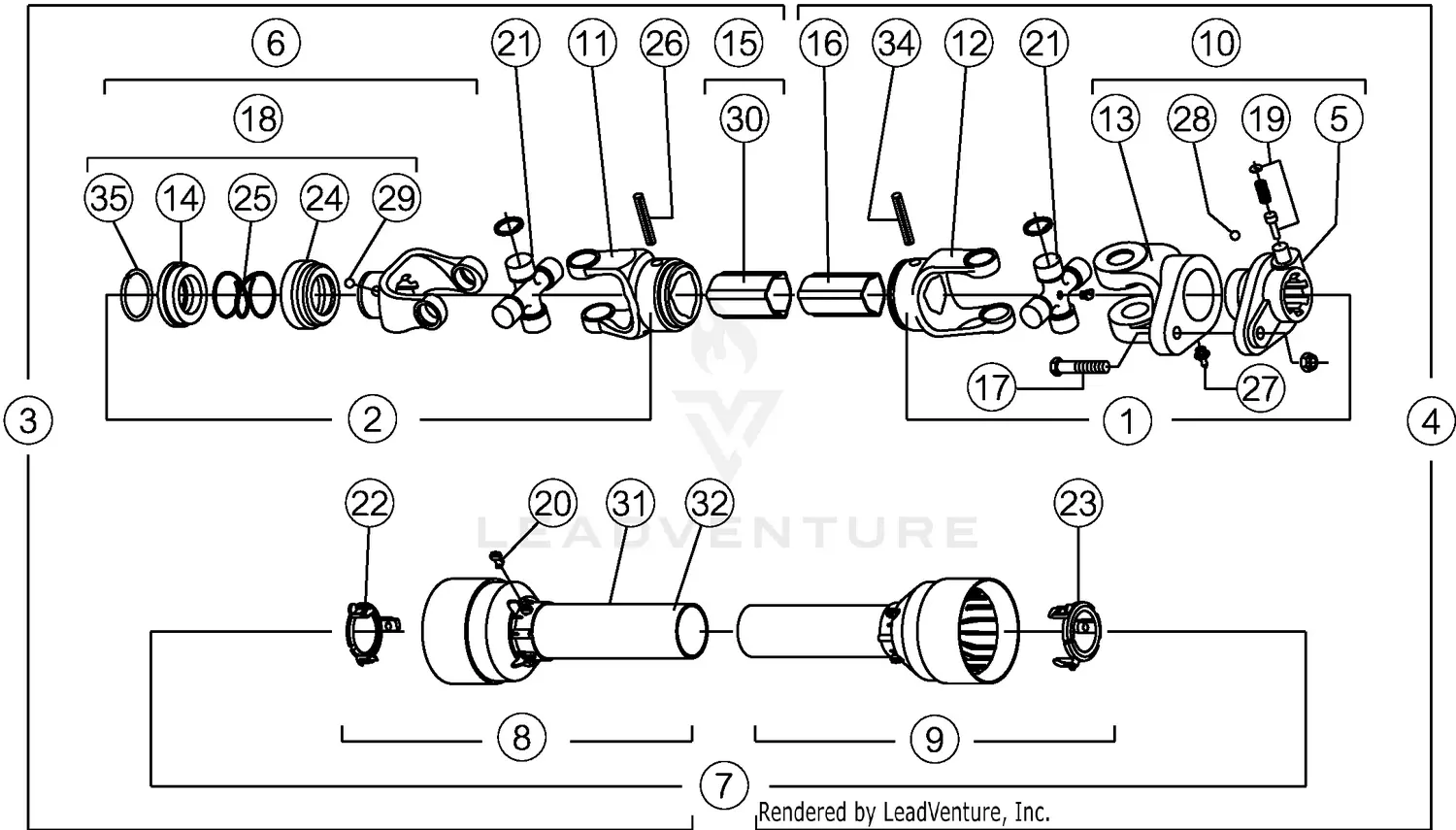 Land Pride RTA2555 Parts Diagrams