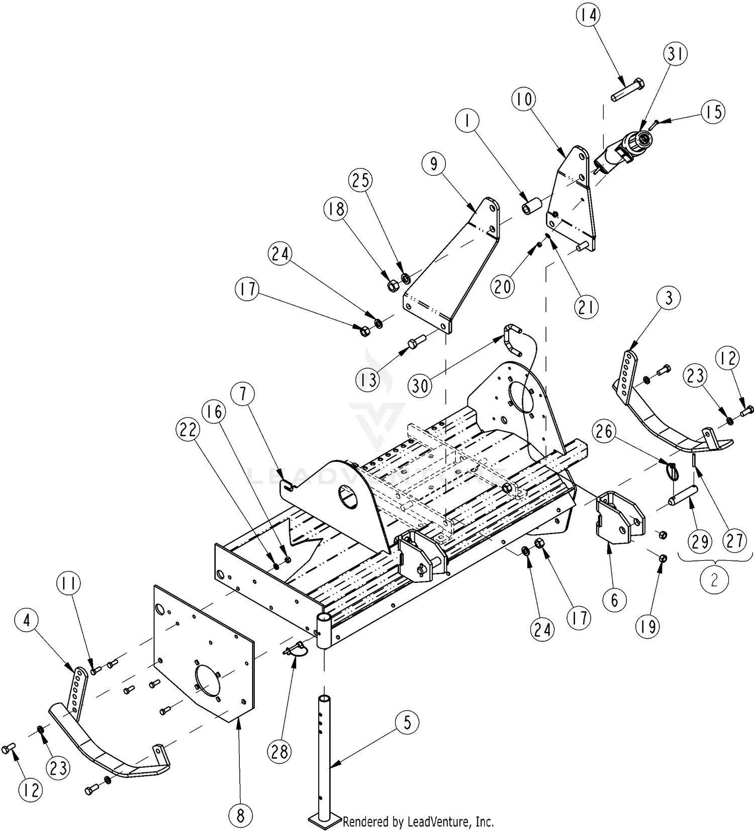 Land Pride RTR1574 Parts Diagrams