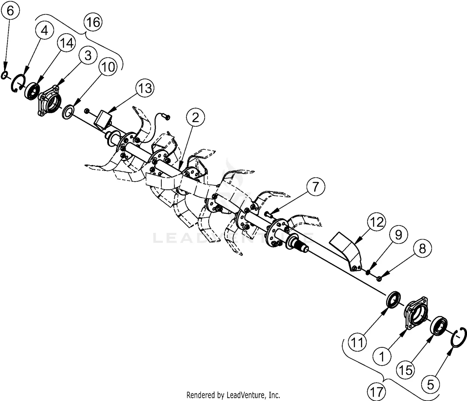 Land Pride RTR1574 Parts Diagrams