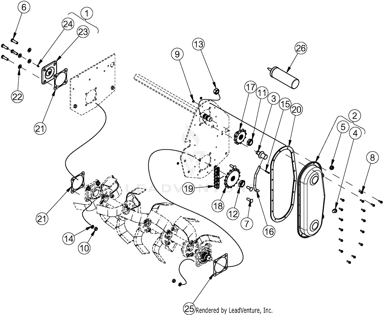 Land Pride RTR1574 Parts Diagrams