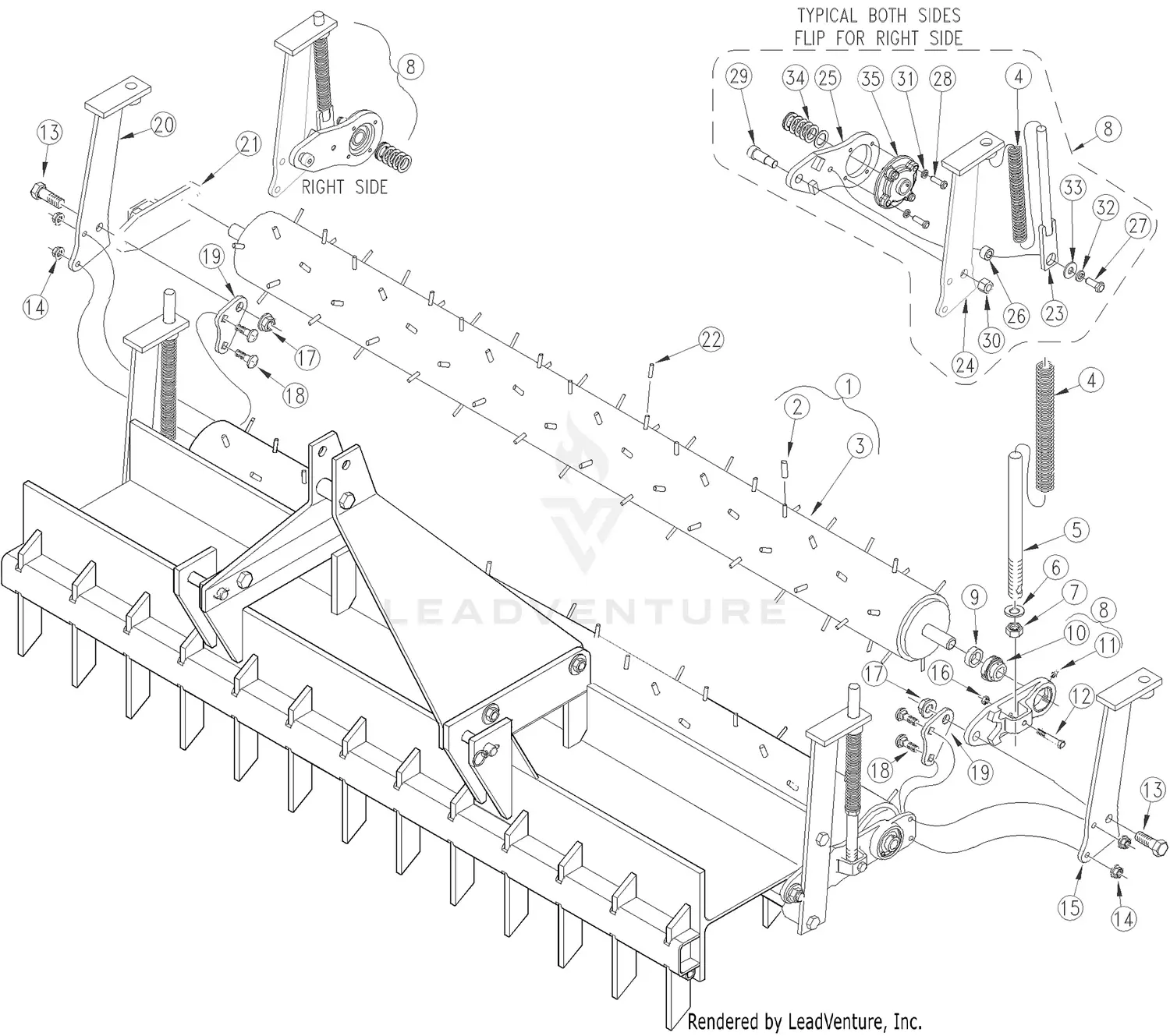 Land Pride SP3084 Parts Diagrams