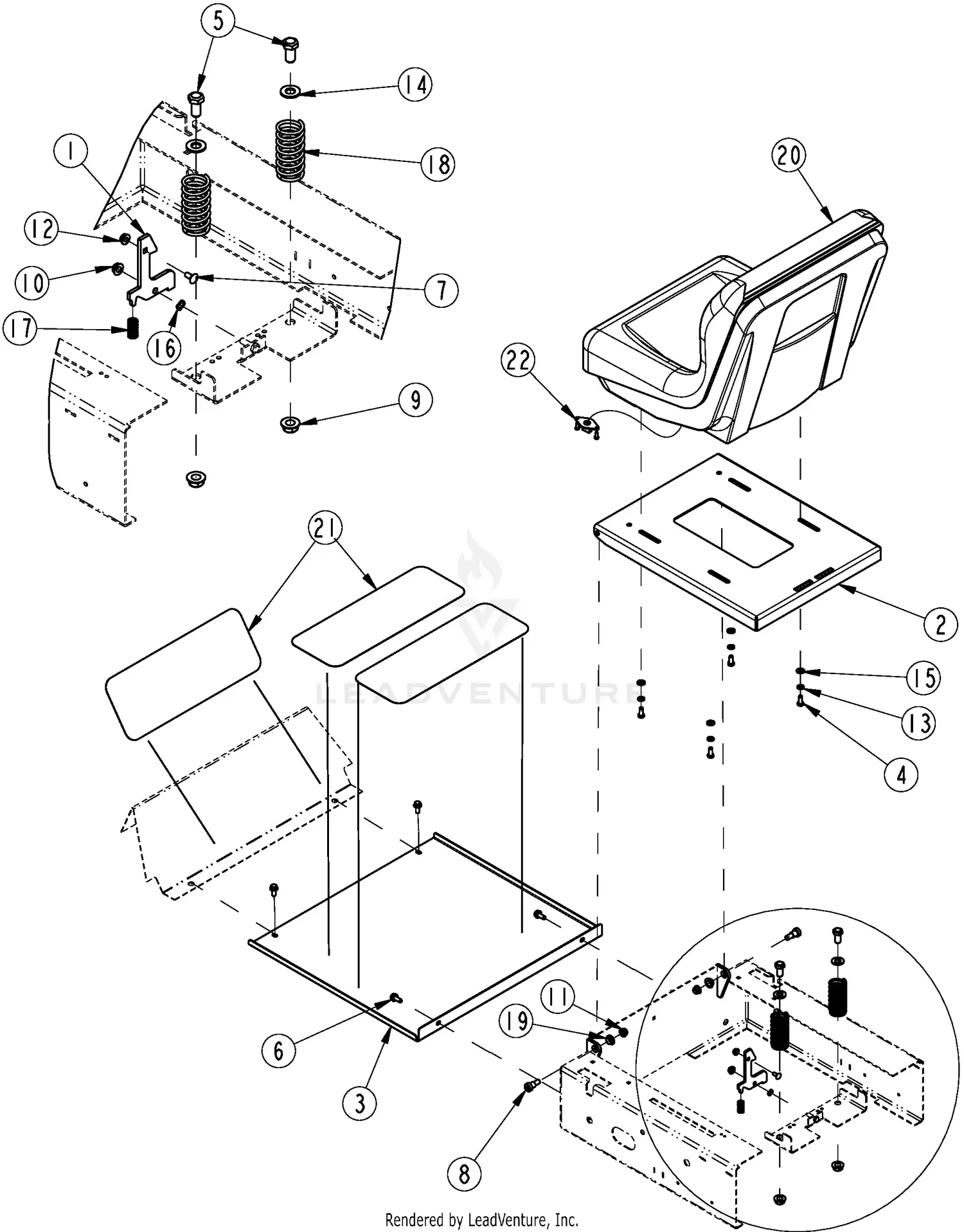 Land Pride ZST48 Parts Diagrams
