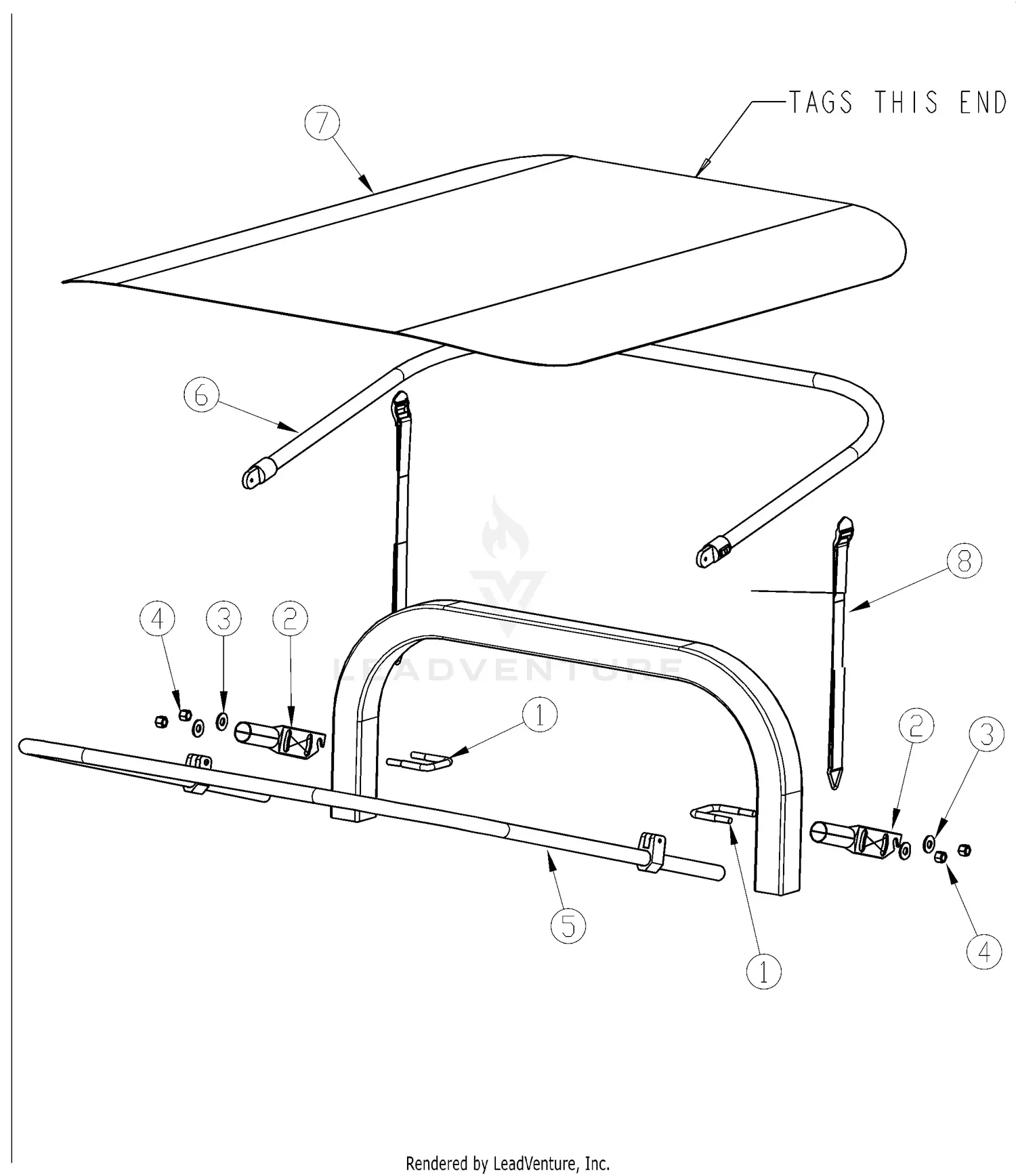 Land Pride RAZOR ZSR54 Parts Diagrams