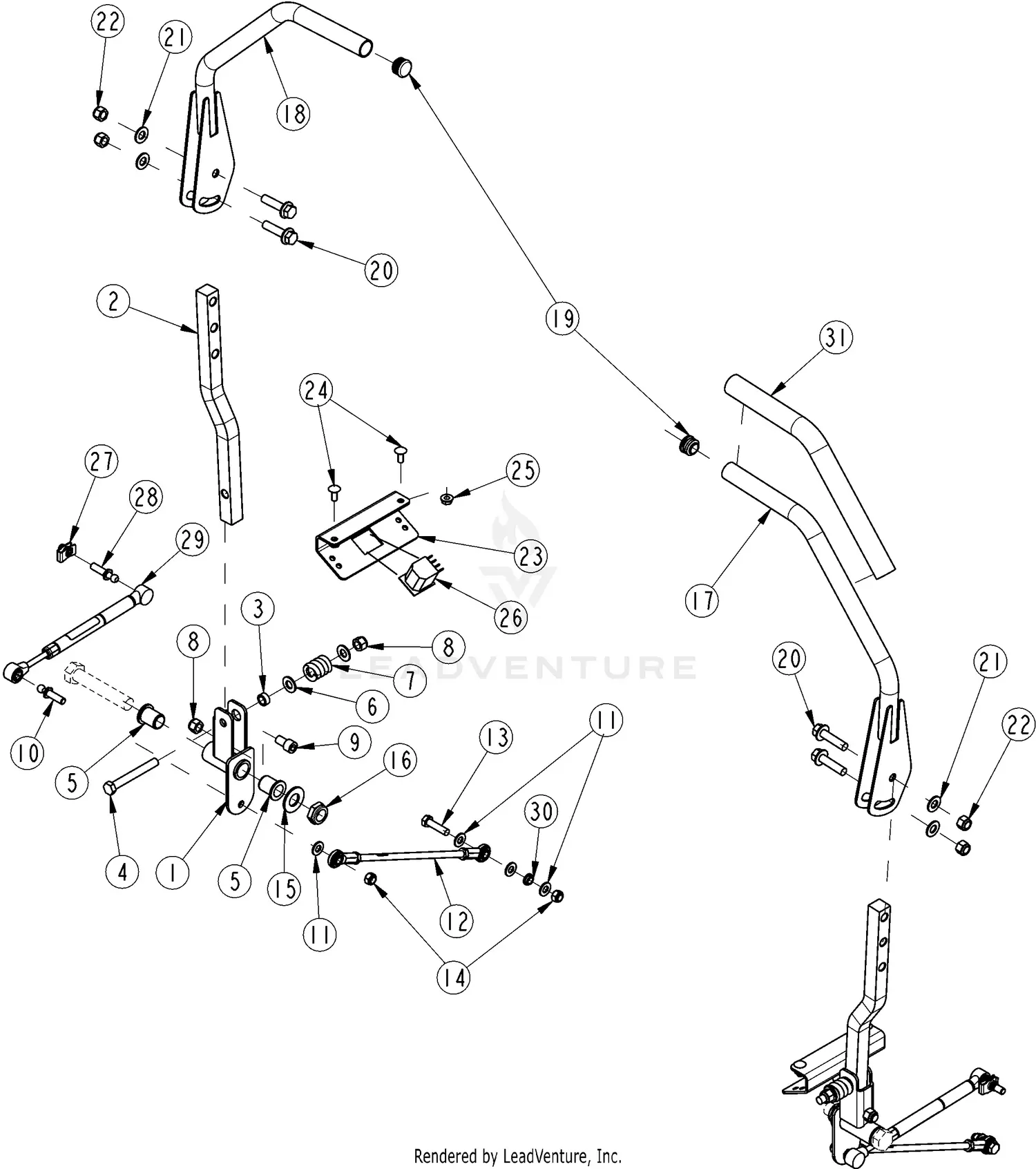 Land Pride RAZOR ZSR60 Parts Diagrams