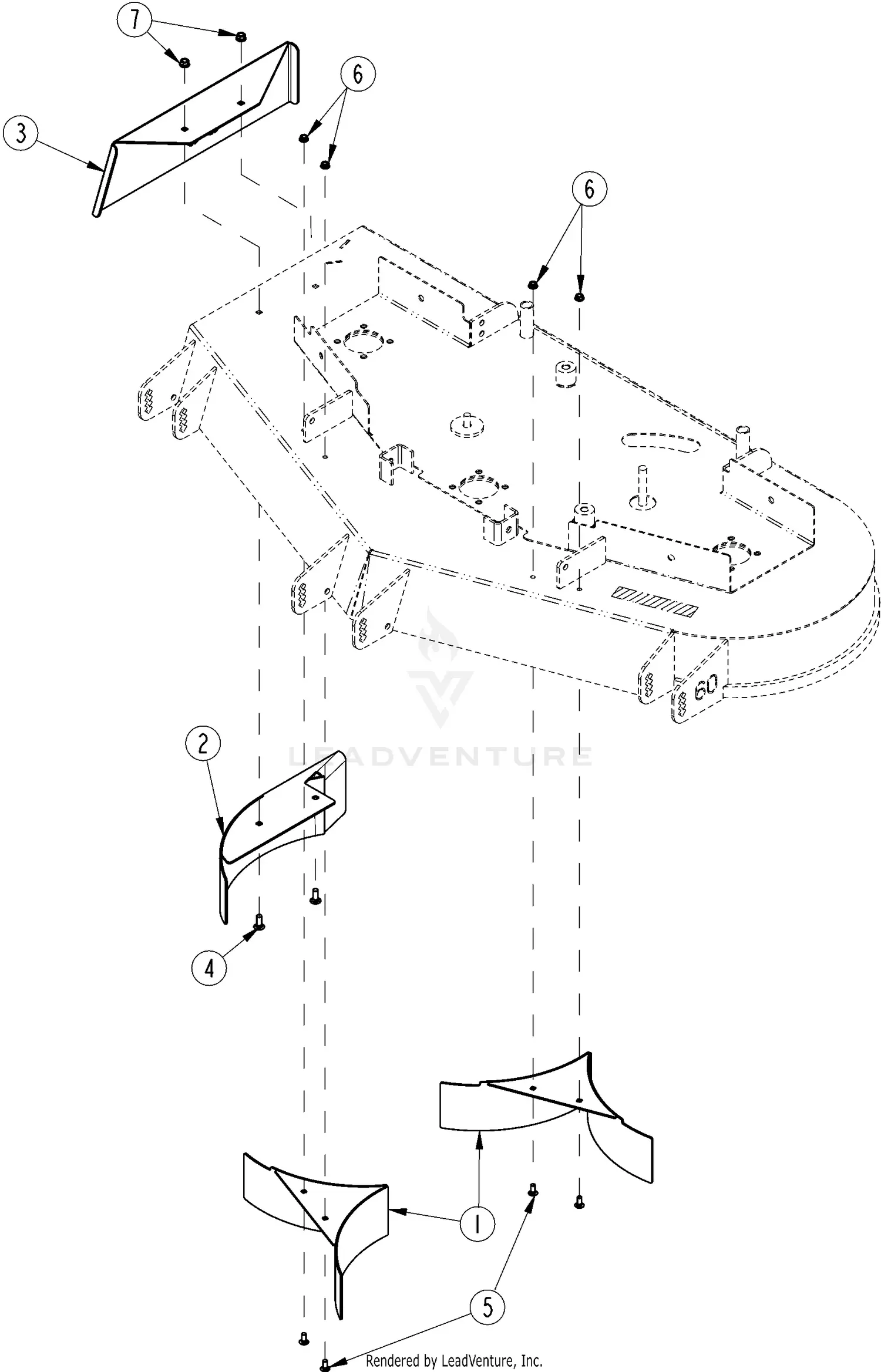 Land Pride RAZOR ZSR60 Parts Diagrams