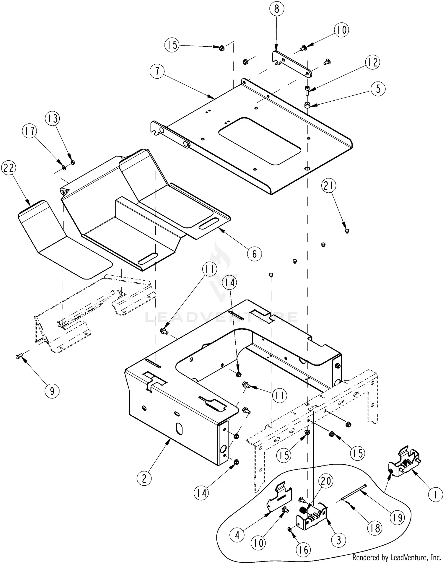 Land Pride ZXT54 Parts Diagrams