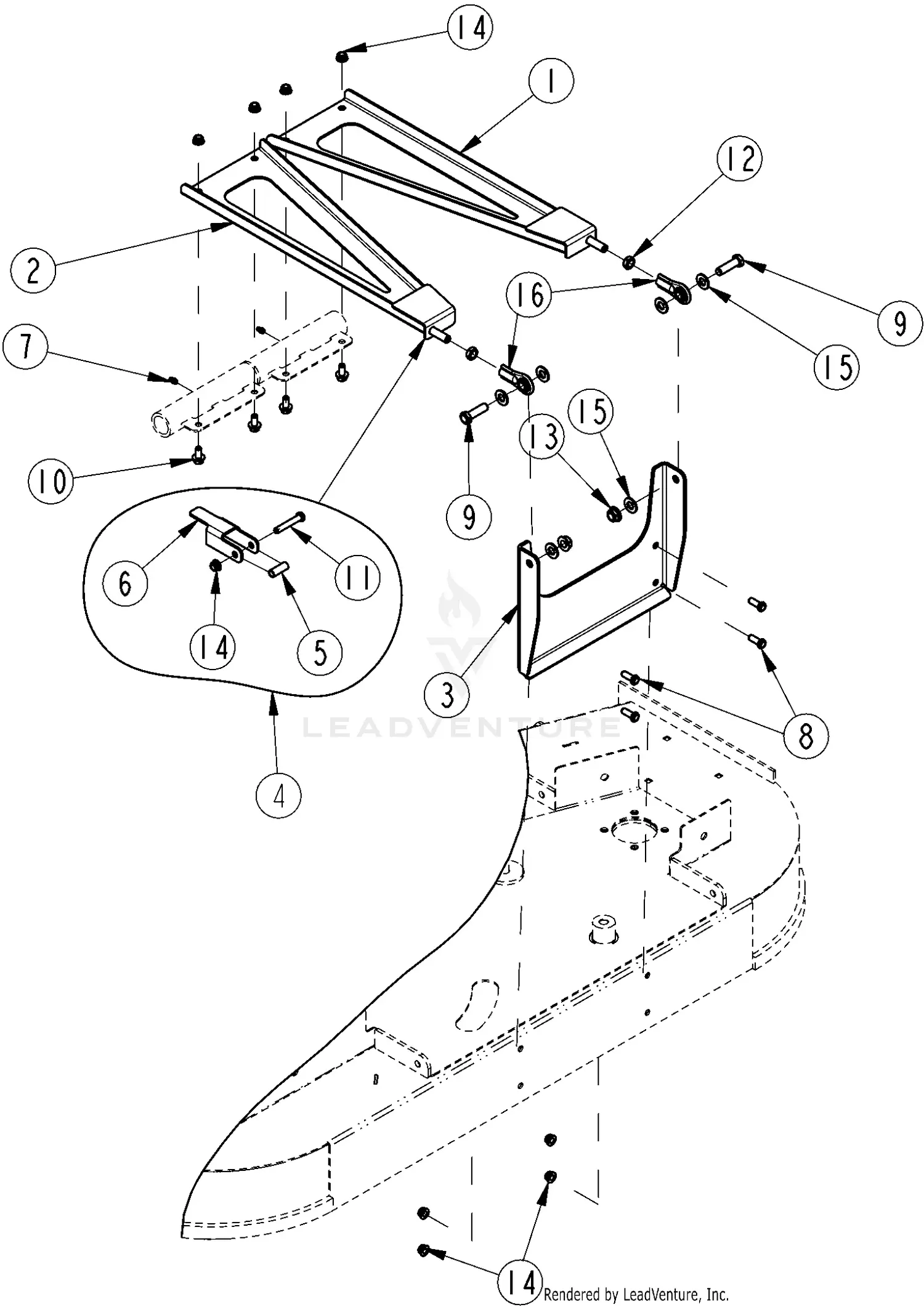 Land Pride ZXT54 Parts Diagrams
