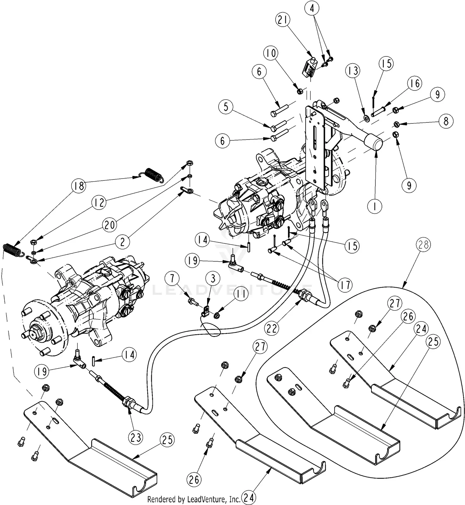 Land Pride ZXT60 Parts Diagrams